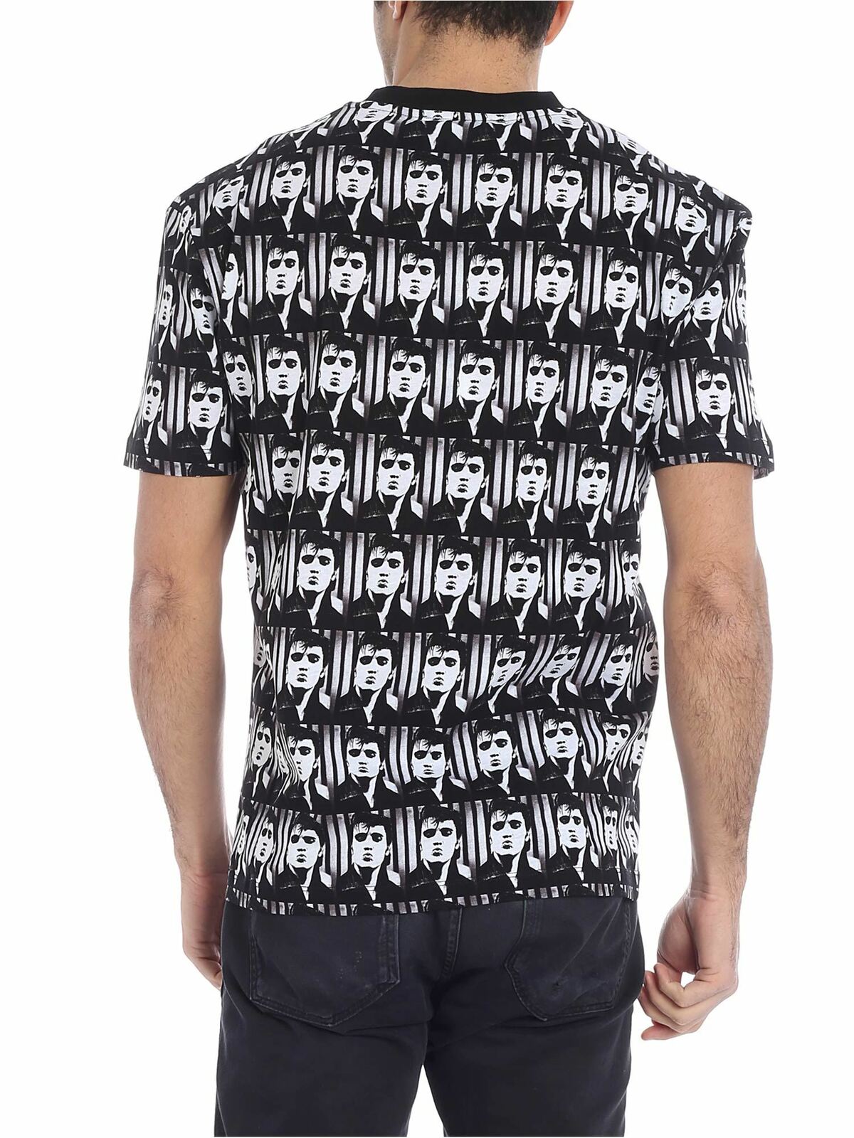 Shop Mcq By Alexander Mcqueen Elvis Presley All-over Black T-shirt