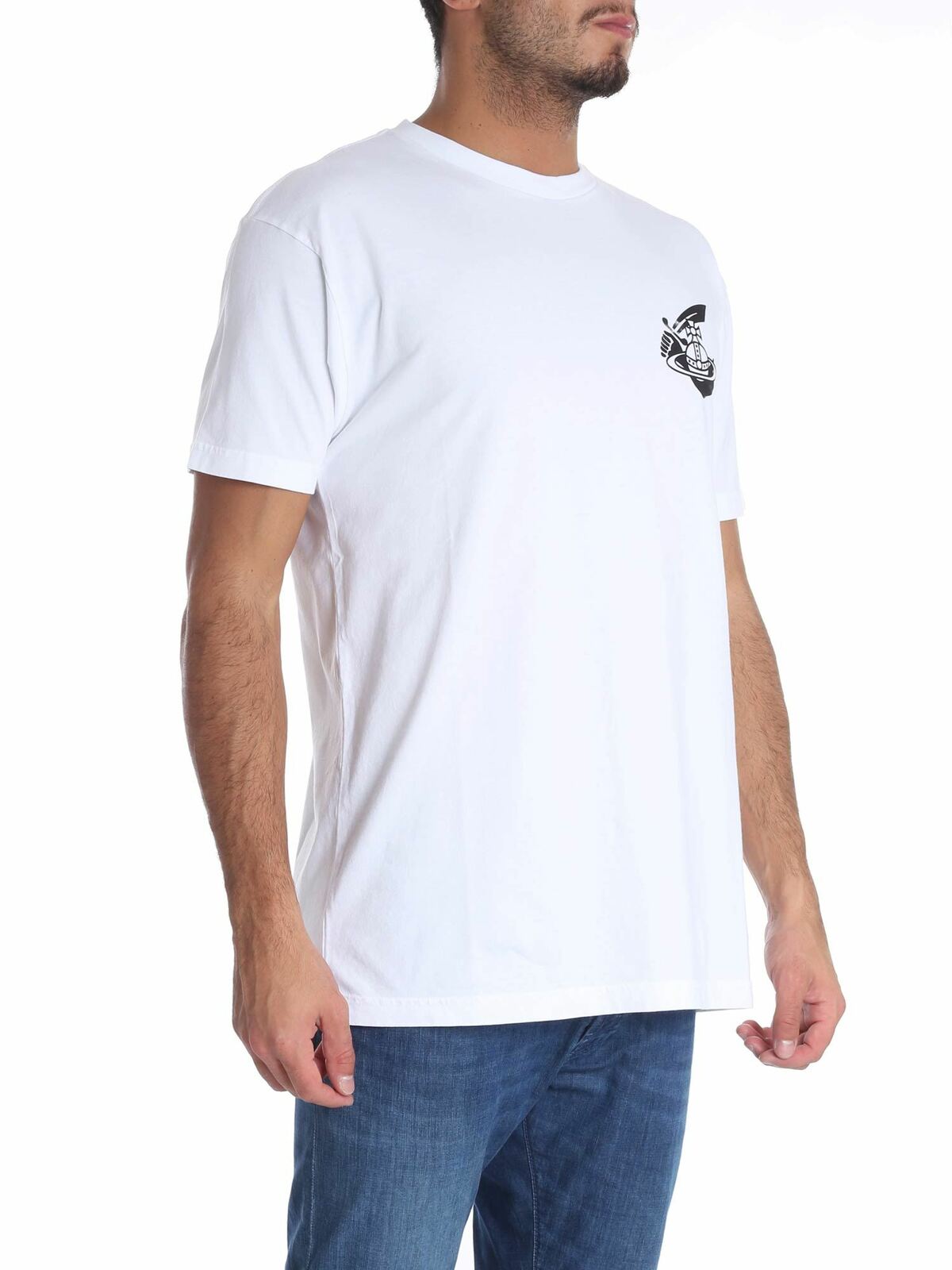 Shop Vivienne Westwood Anglomania White T-shirt With Logo Print