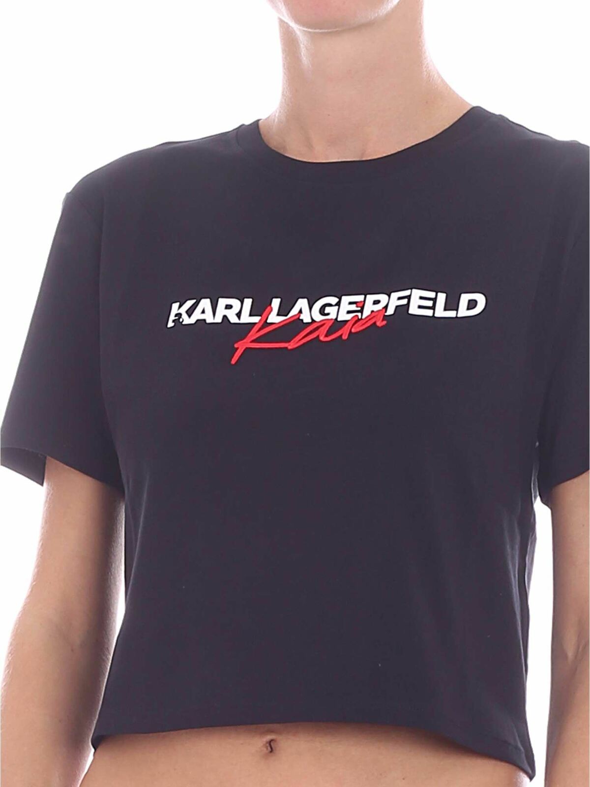 Shop Karl Lagerfeld Camiseta - Negro In Black