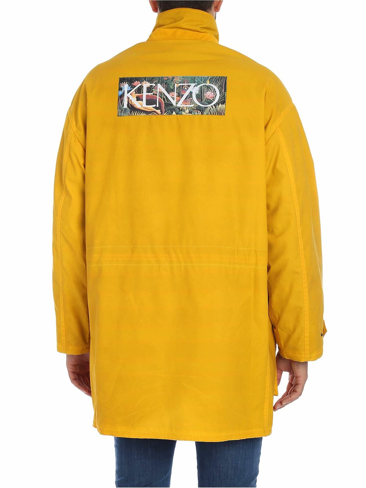 Shop Kenzo Yellow Fabric Coat In Amarillo