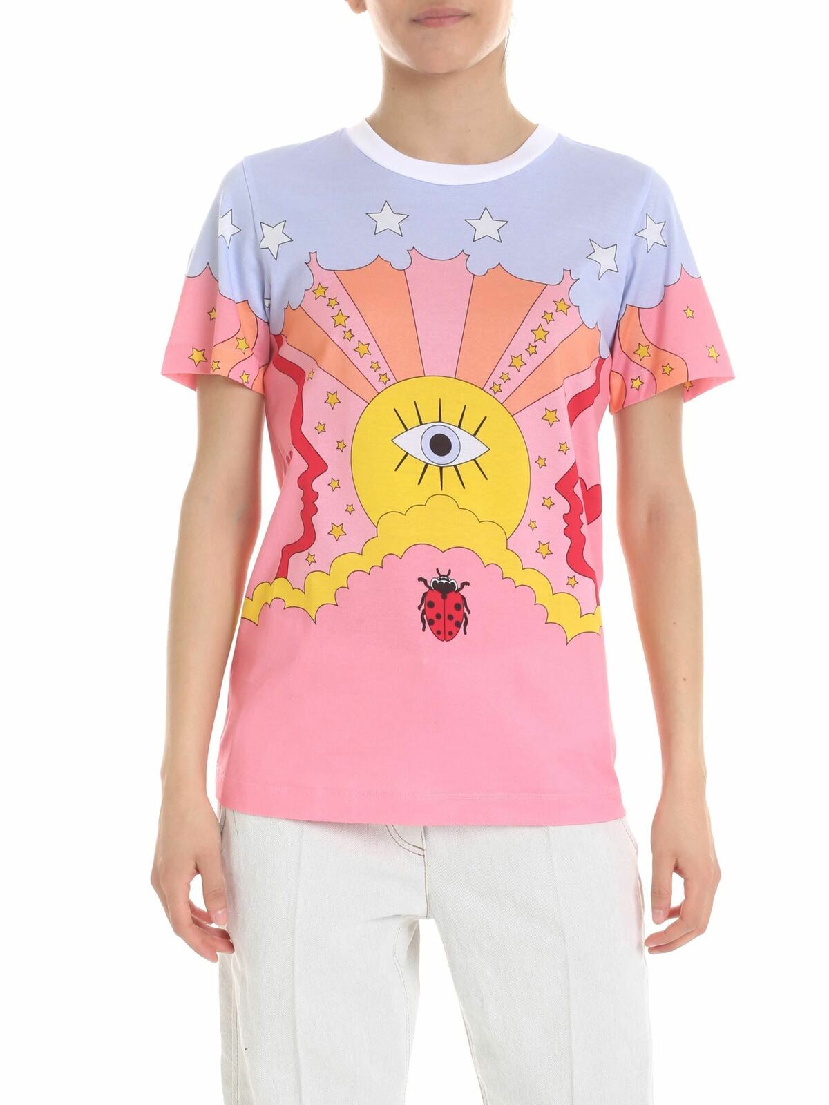 Vivetta Pink T-shirt With Multicolor Print