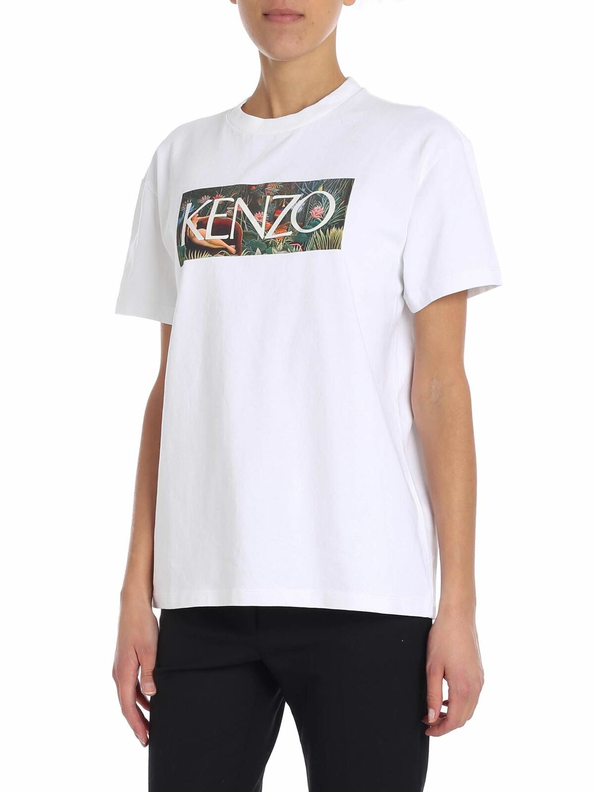 Shop Kenzo "comfort Crew Neck" White T-shirt