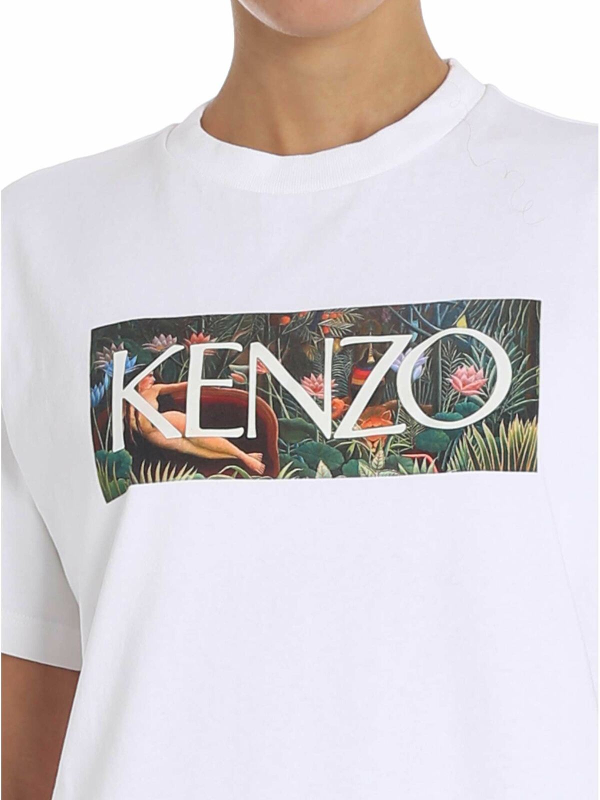 Shop Kenzo "comfort Crew Neck" White T-shirt