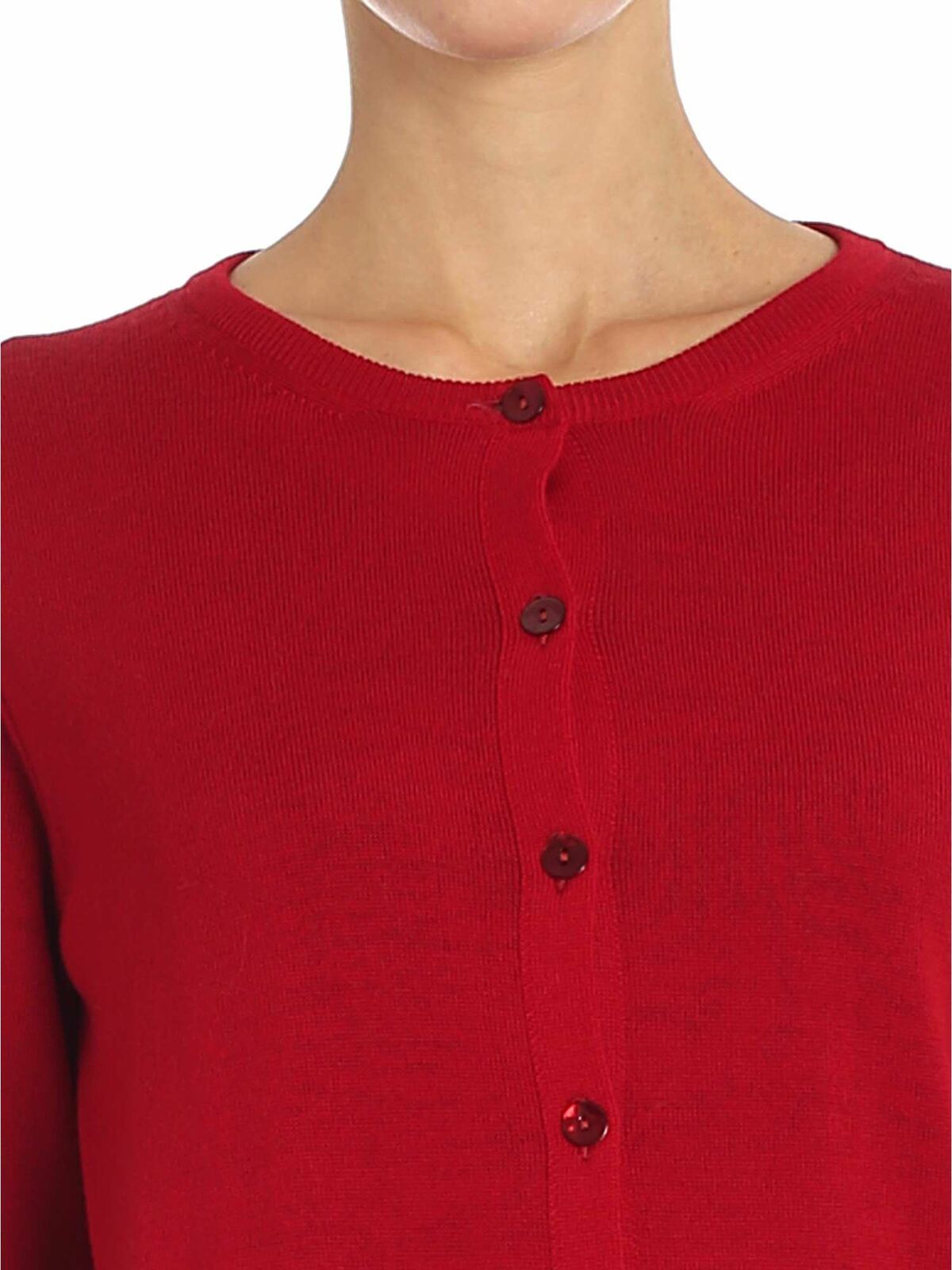 Shop Fuzzi Red Wool Cardigan In Rojo