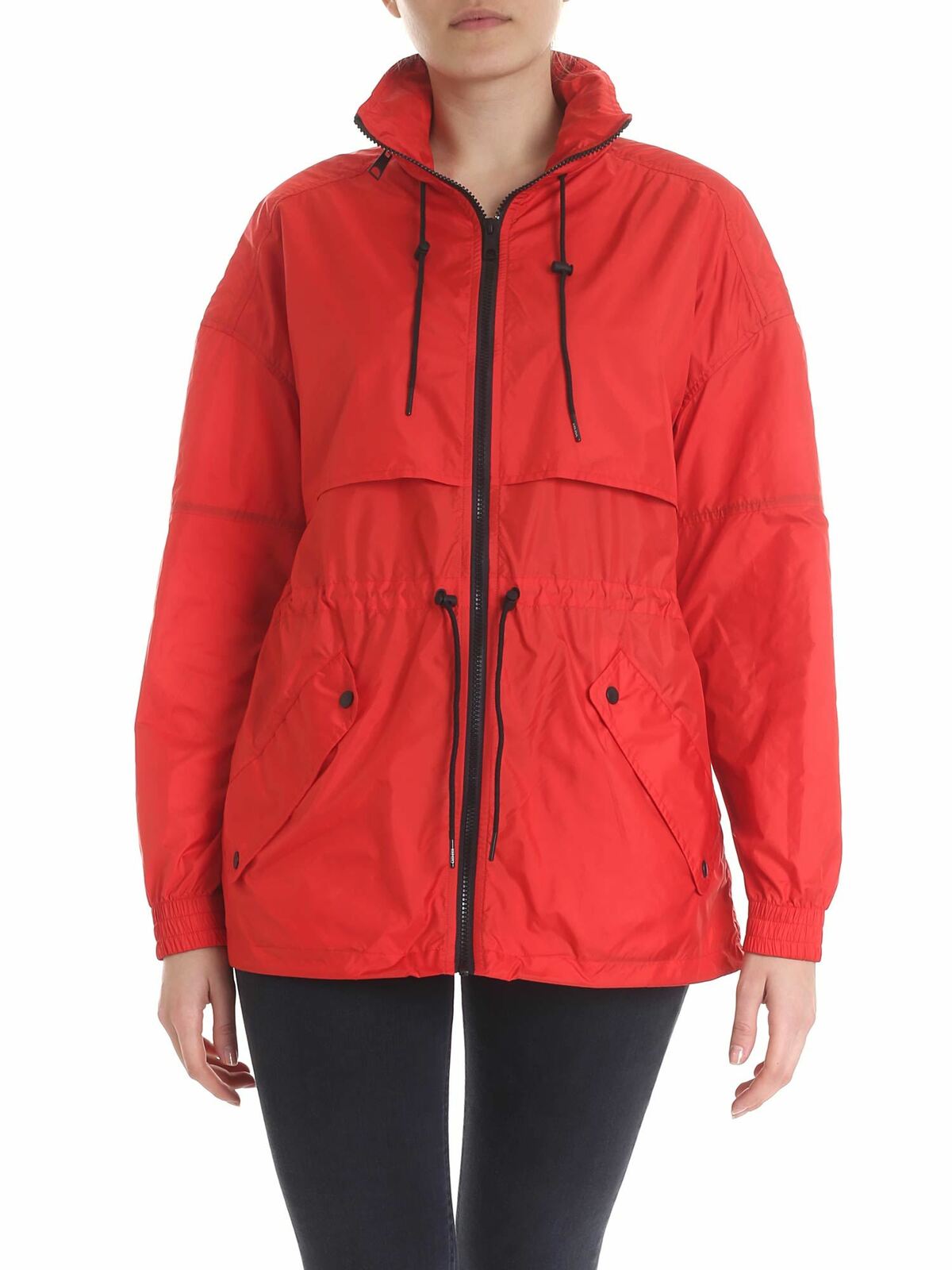 Kenzo Red Technical Jacket With Logo