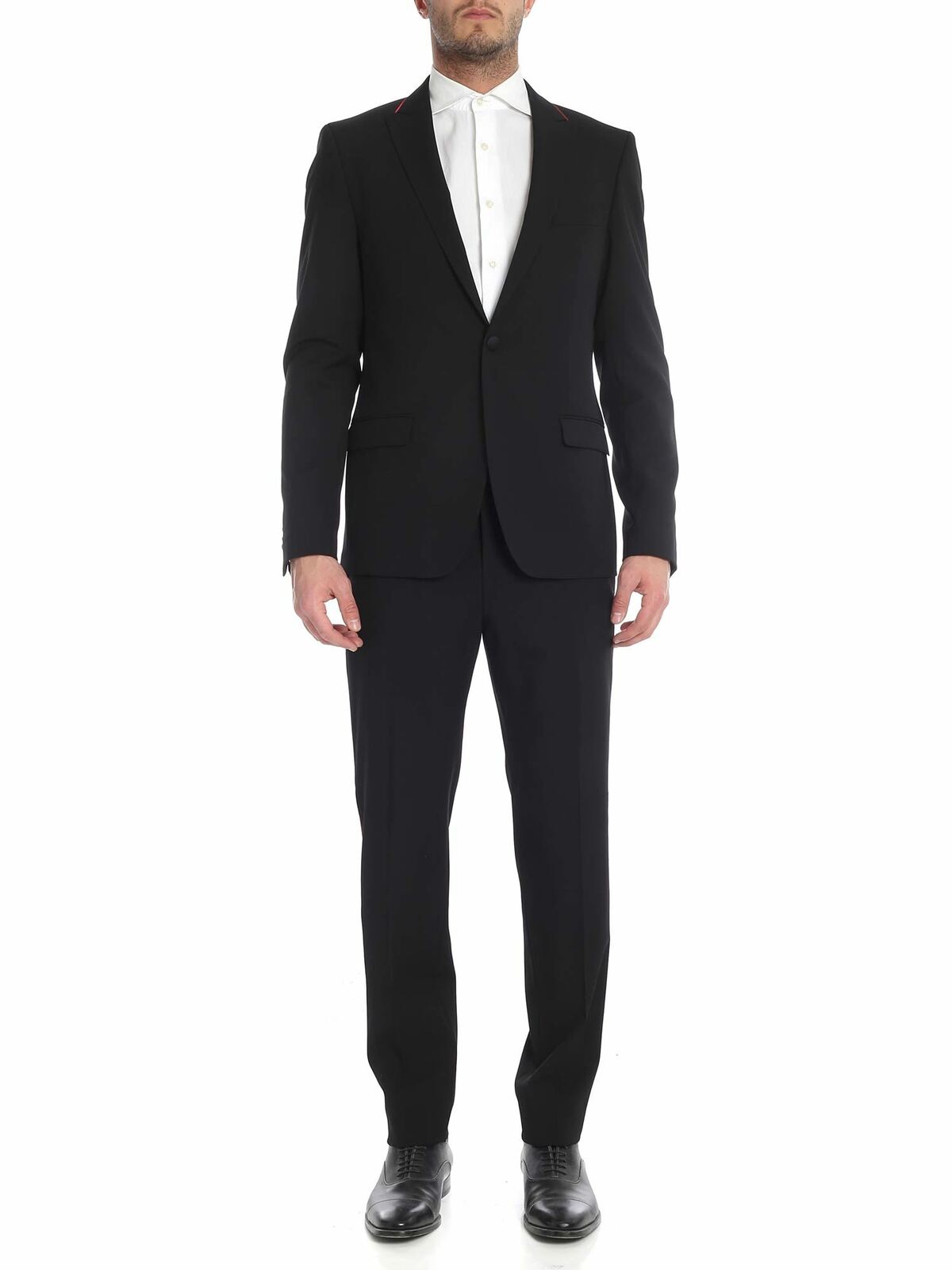 Karl Lagerfeld Single-breasted Suit With Single Button In Black