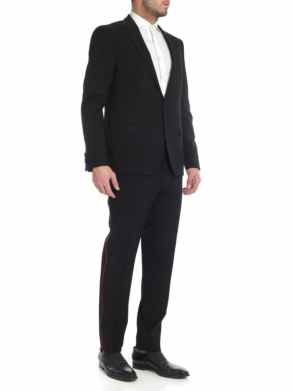 Shop Karl Lagerfeld Single-breasted Suit With Single Button In Black