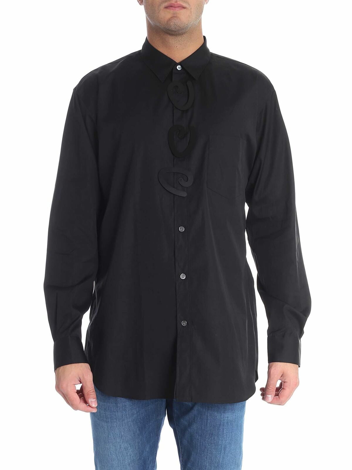 Shop Comme Des Garçons Shirt Black Shirt With Rigid Inserts In Negro