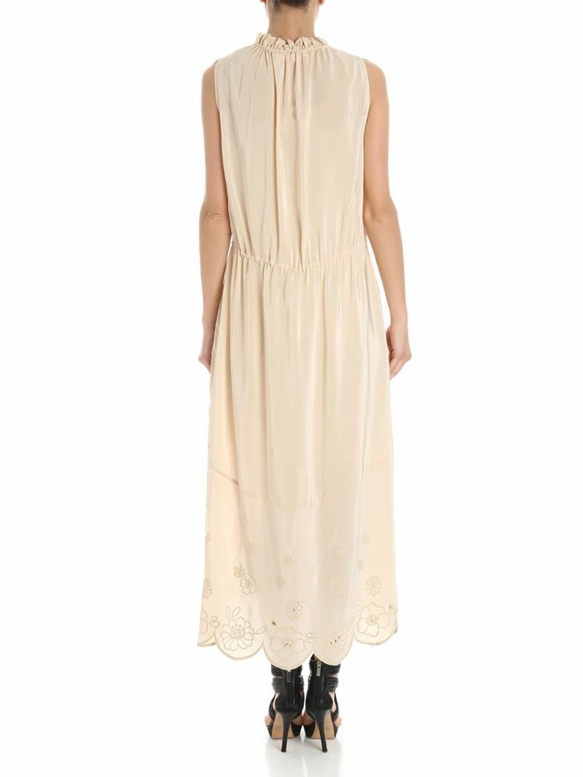 Shop See By Chloé Silk Color Dress In Cream