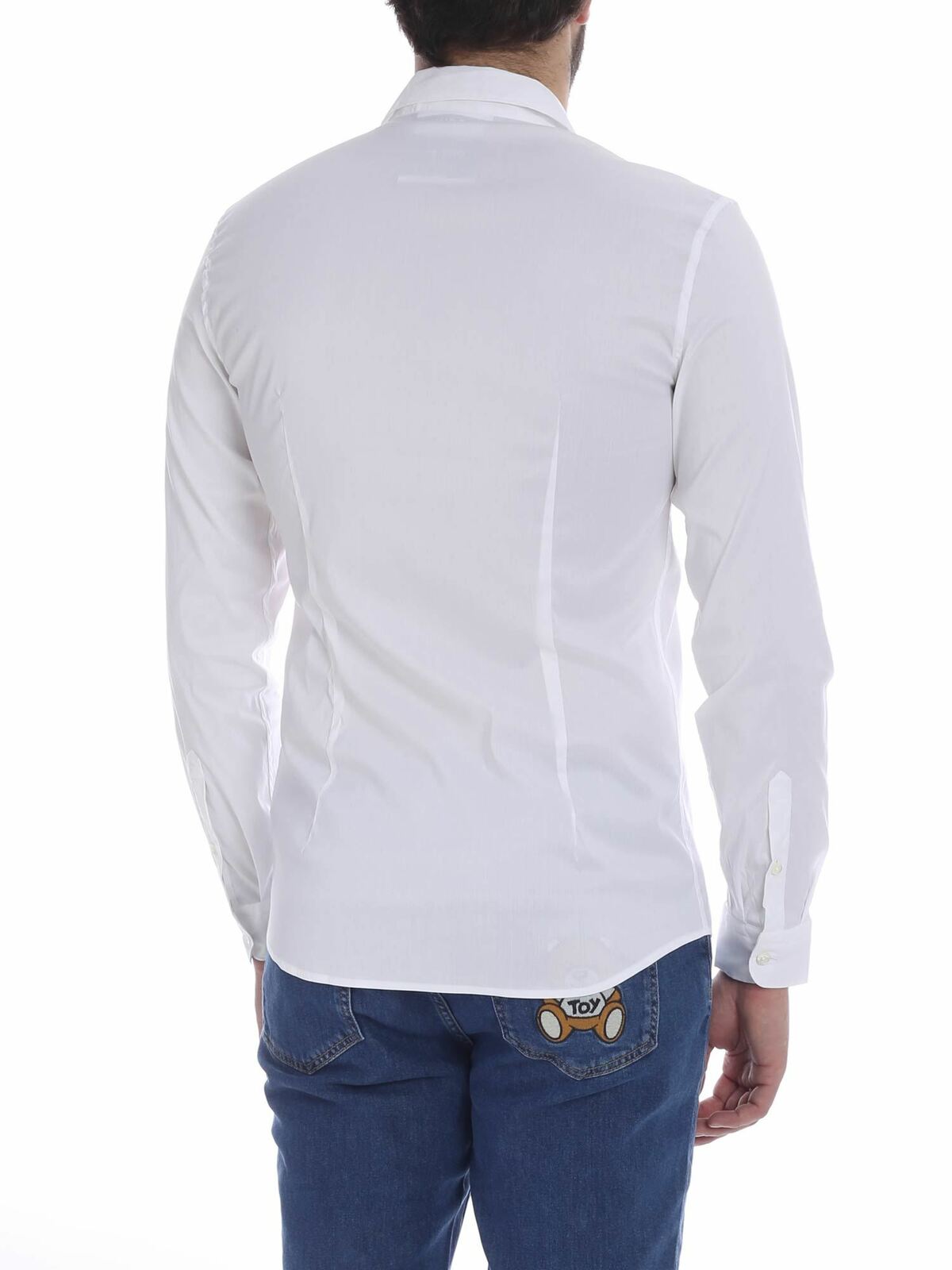 Shop Moschino Shirt In White In Blanco