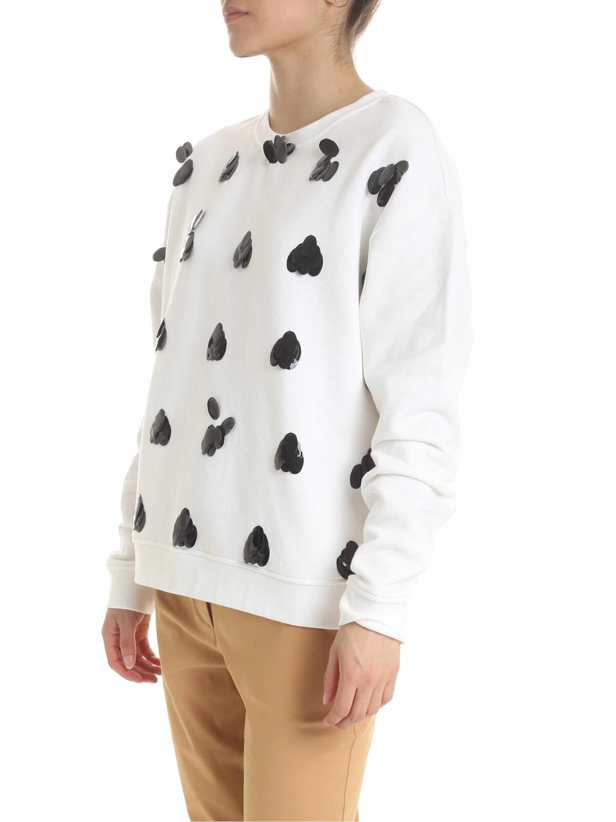 Shop Mcq By Alexander Mcqueen Decorated Sweatshirt In Withe In Blanco