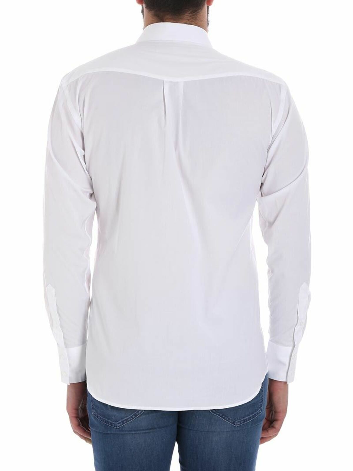 Shop Karl Lagerfeld White Cotton Shirt