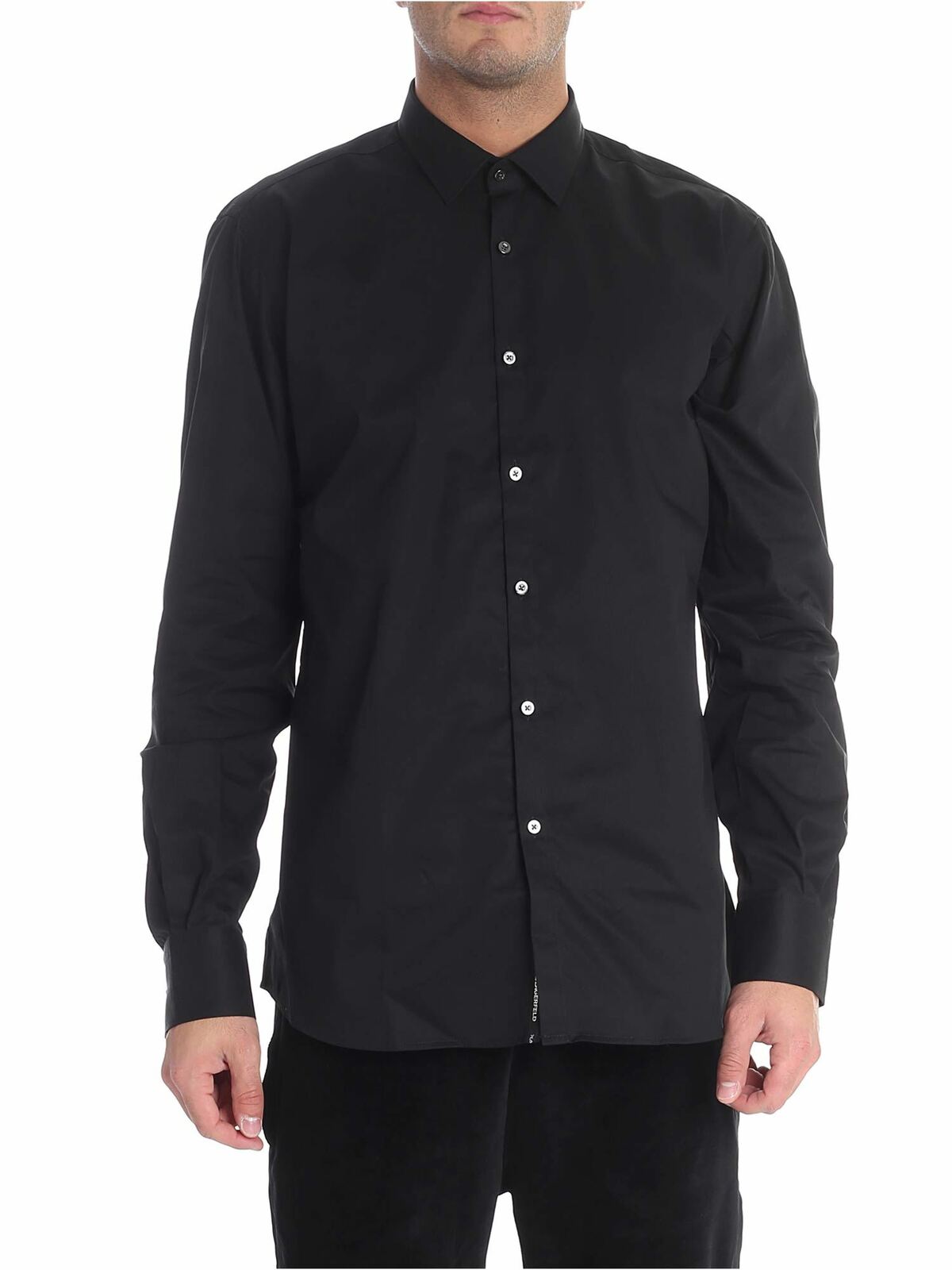 Karl Lagerfeld Black Cotton Shirt
