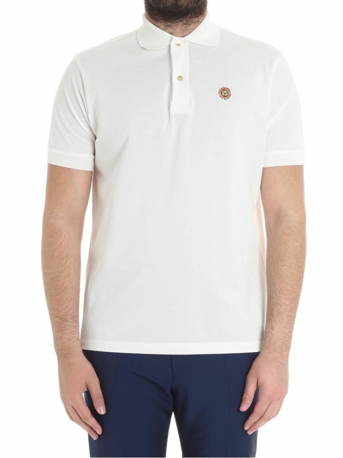 Paul Smith White Polo With Sole Embroidery