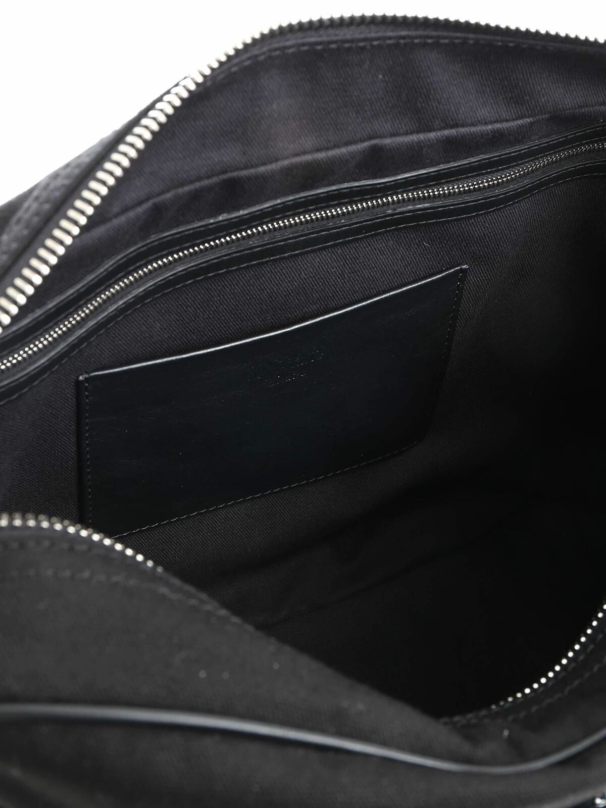 Shop Moschino Black Fabric Handbag With Padlock In Negro