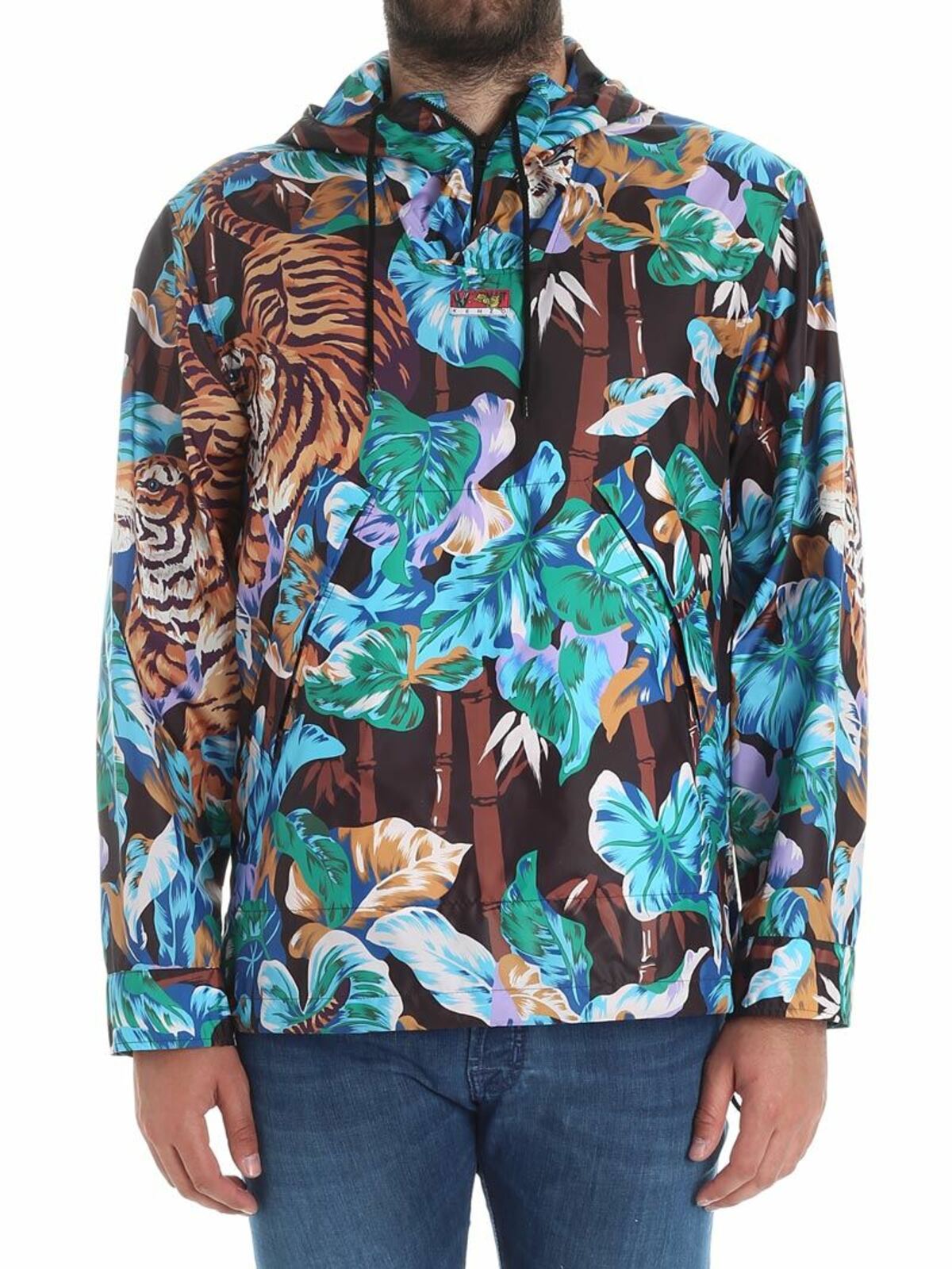 Kenzo Tiger Hooded Jacket In Multicolor