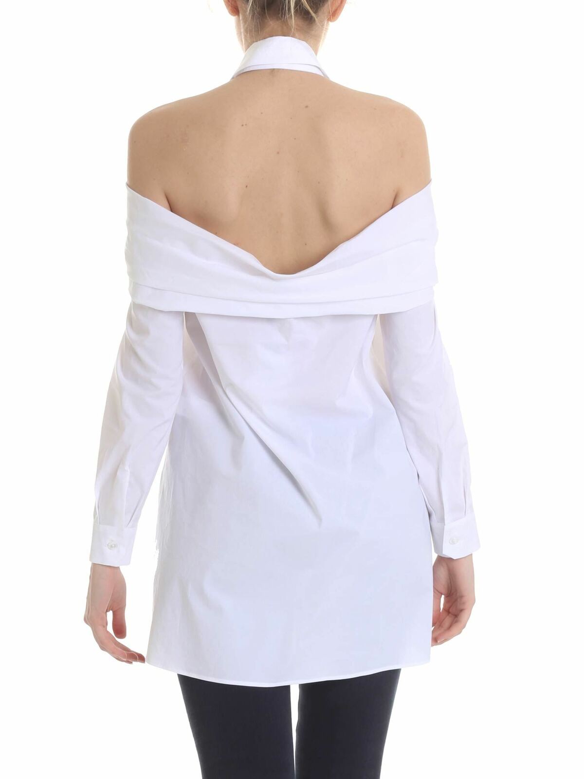 Shop Vivetta Savigliano White Shirt With Rose Detail In Blanco