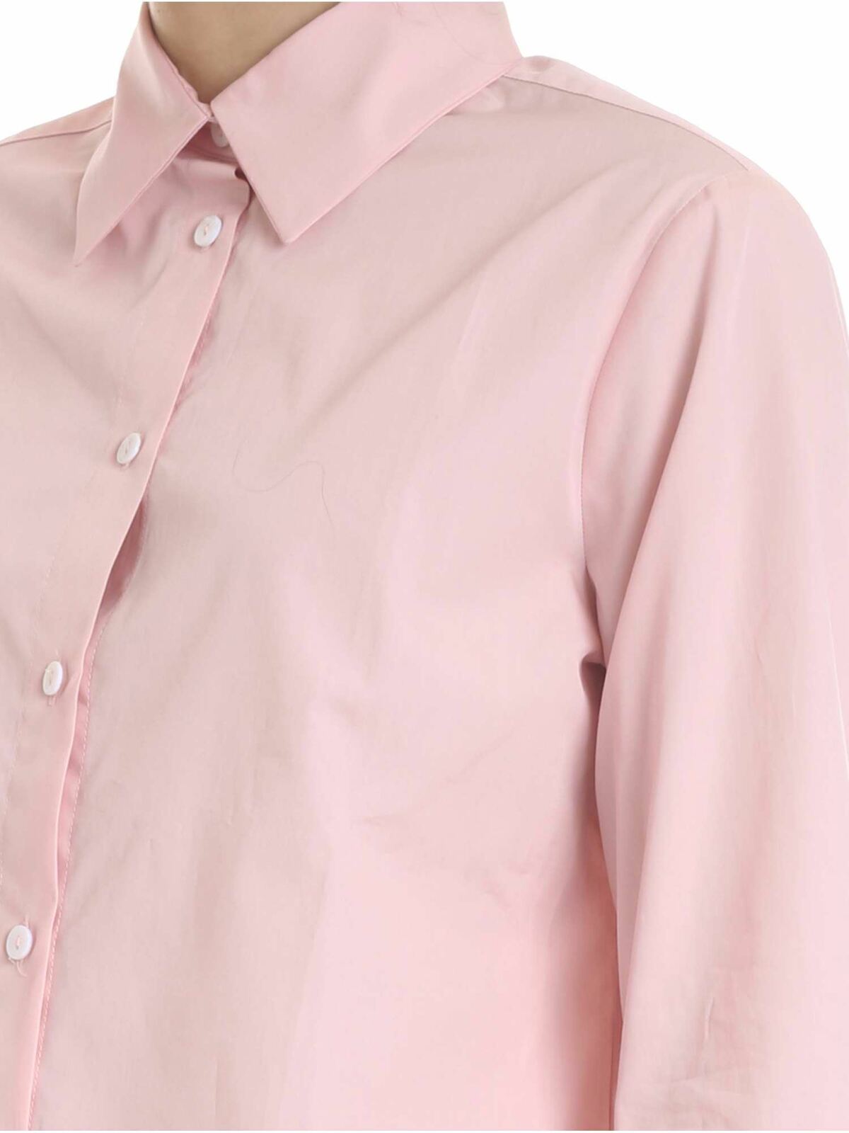 Shop Fuzzi Pink Shirt With Flounces In Rosado