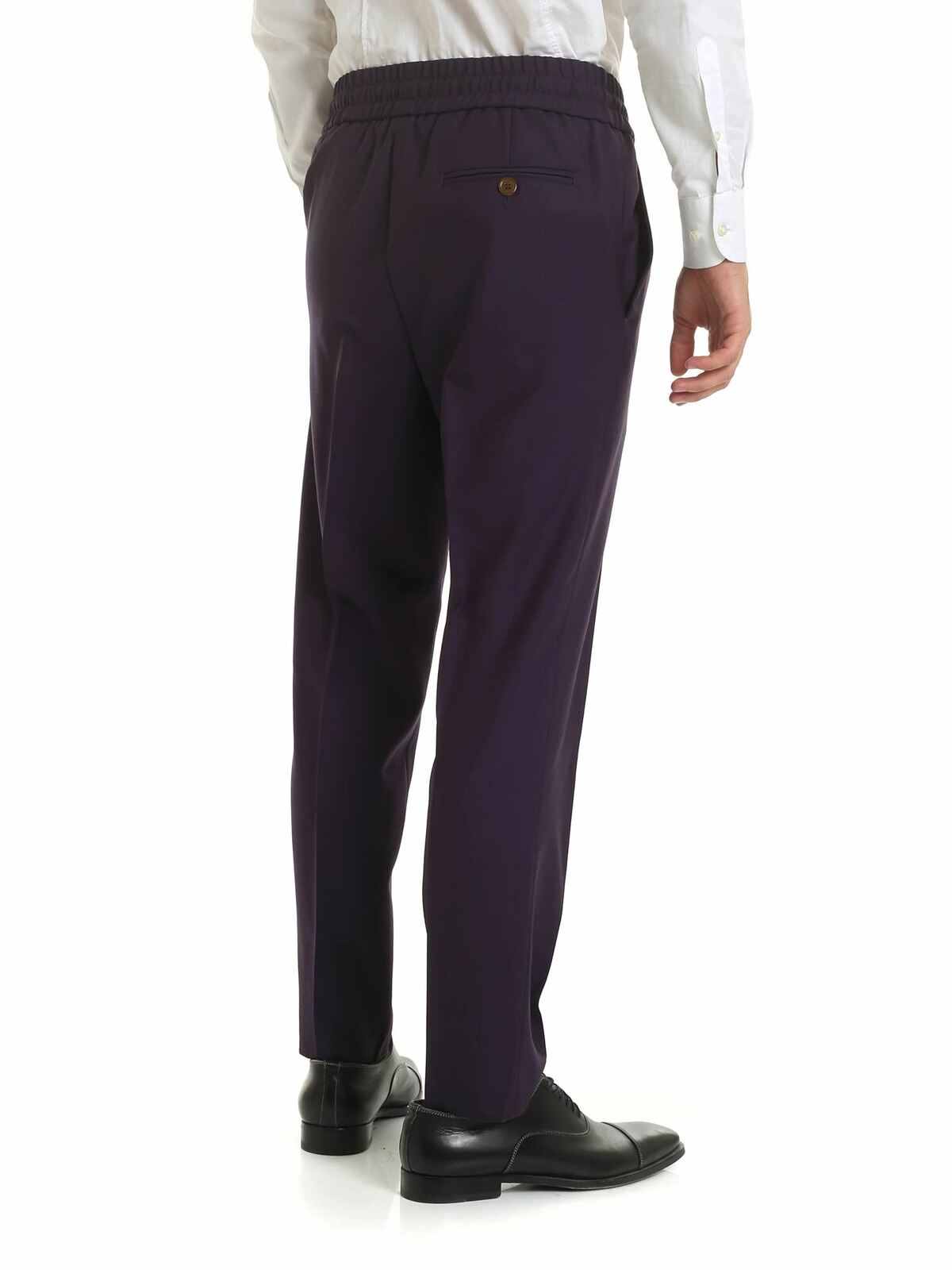 Shop Vivienne Westwood Purple Wool Trousers In Púrpura