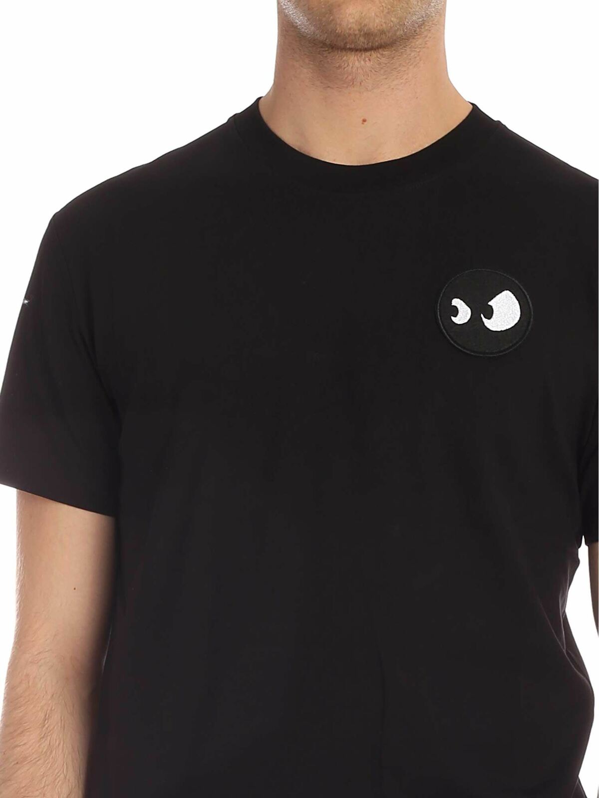Shop Mcq By Alexander Mcqueen Monster Eyes T-shirt In Black