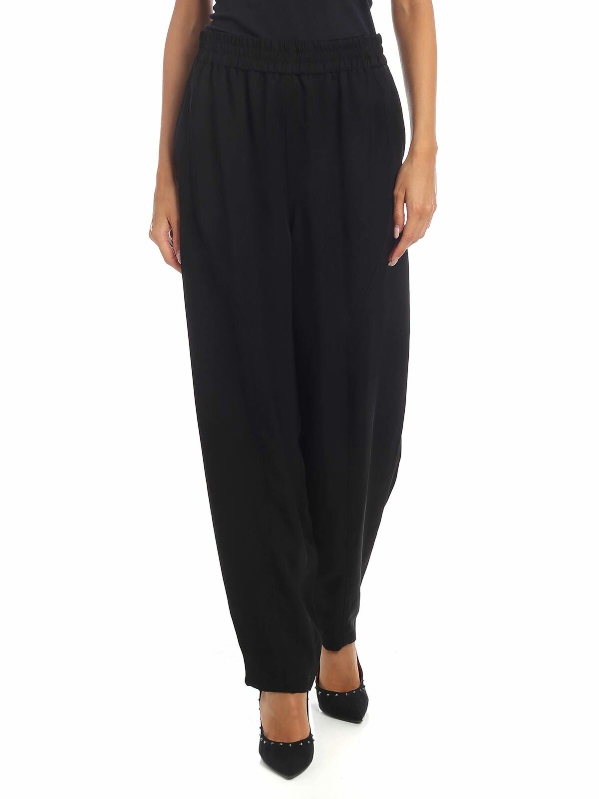 See By Chloé Wide Leg Trousers In Black In Negro