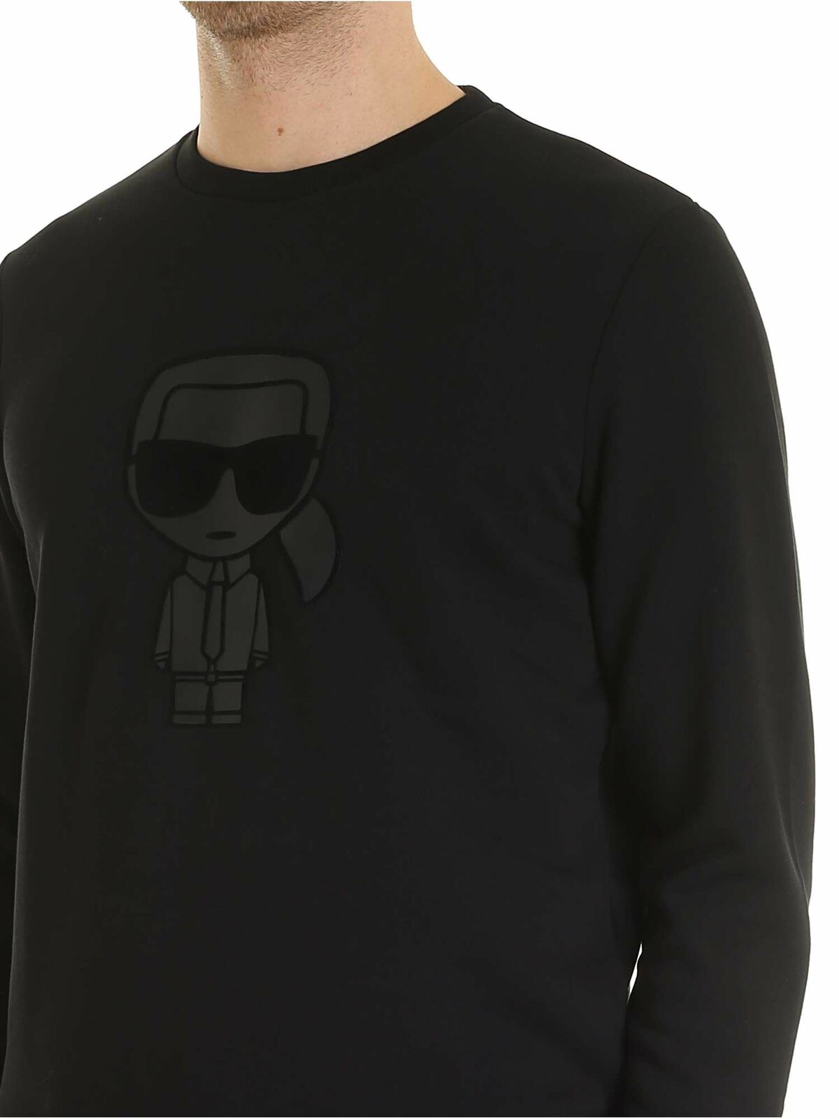 Shop Karl Lagerfeld K/ikonik Print Sweatshirt In Black