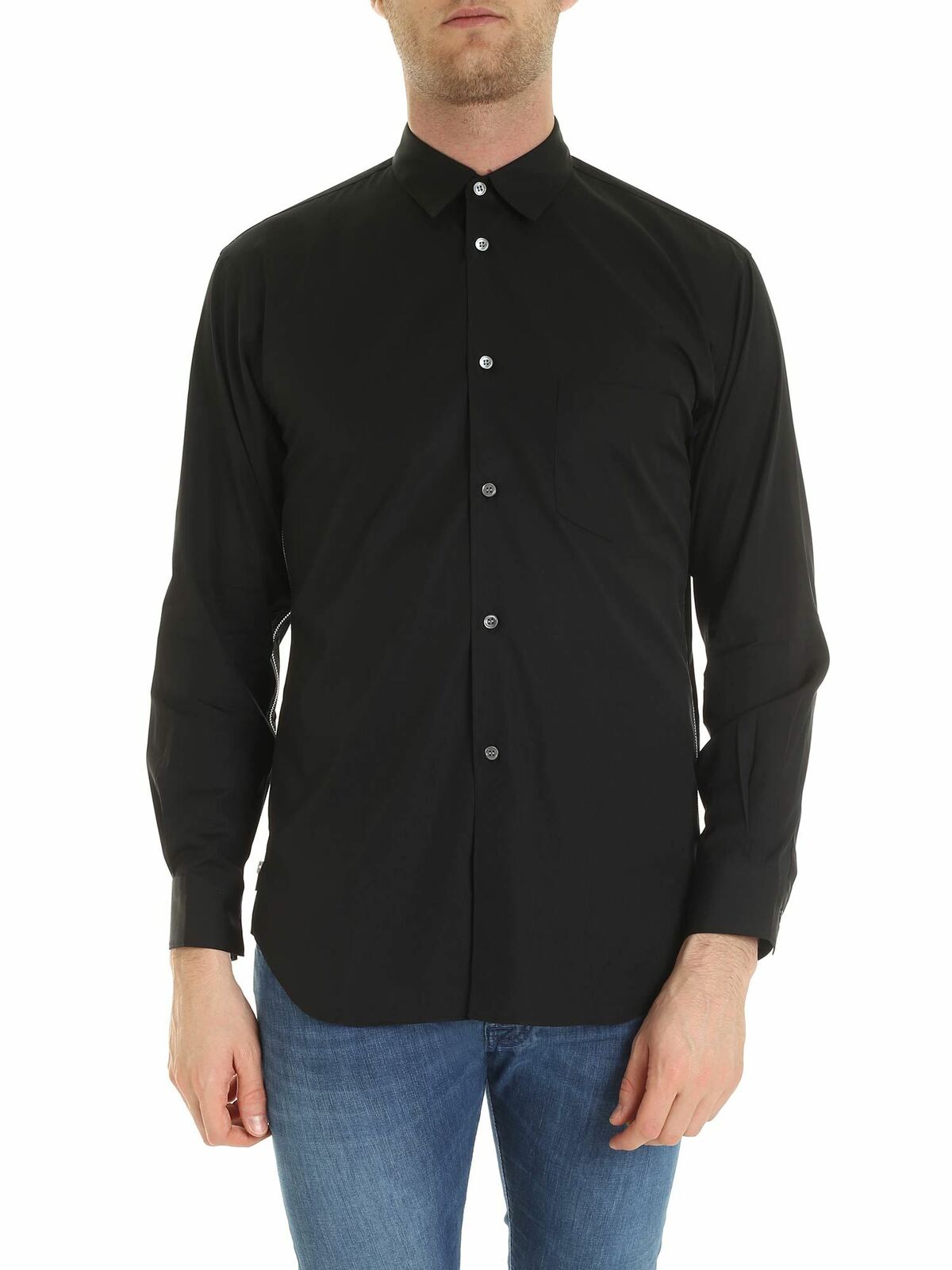 Comme Des Garçons Shirt Side Zip Shirt In Black In Negro