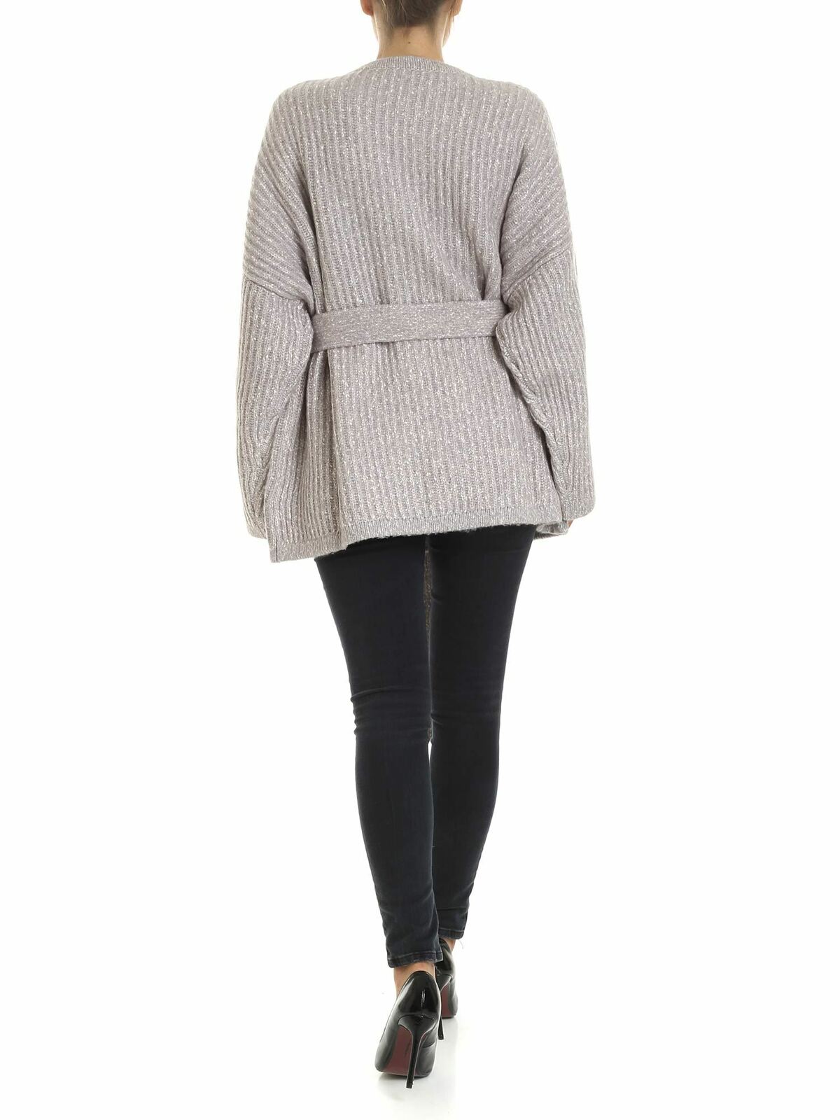 Shop See By Chloé Fisherman Ribs Cardigan In Grey In Gris