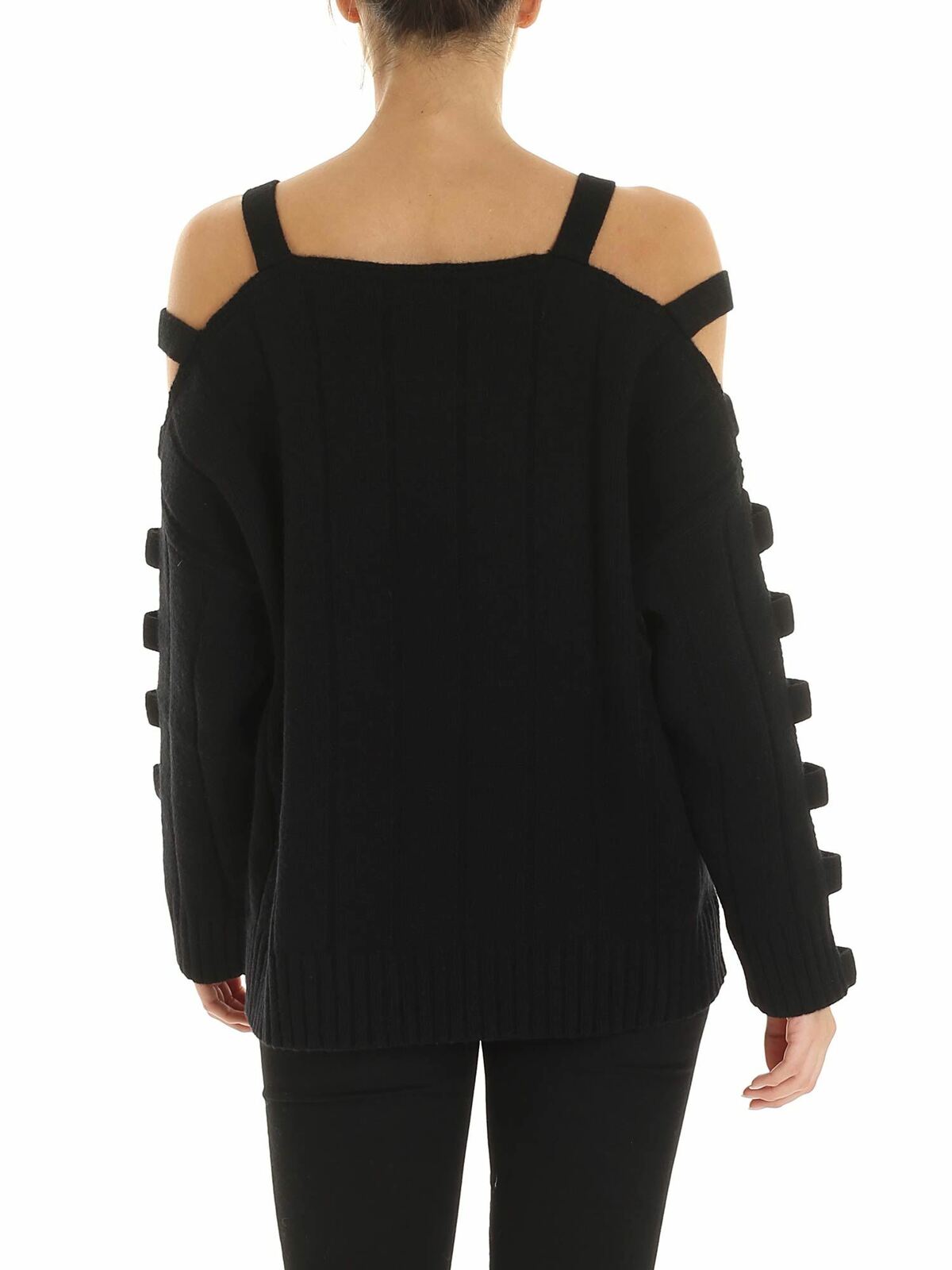 Shop Mcq By Alexander Mcqueen Eyelets Pullover In Black In Negro