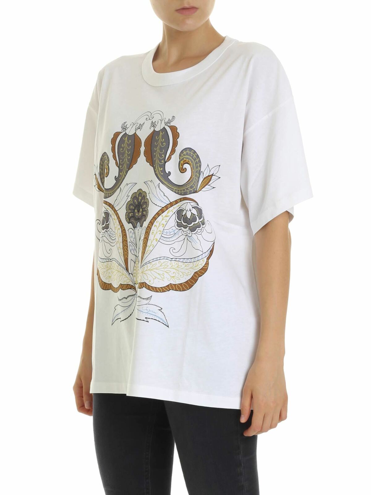 Shop See By Chloé Oversized Printed T-shirt In White