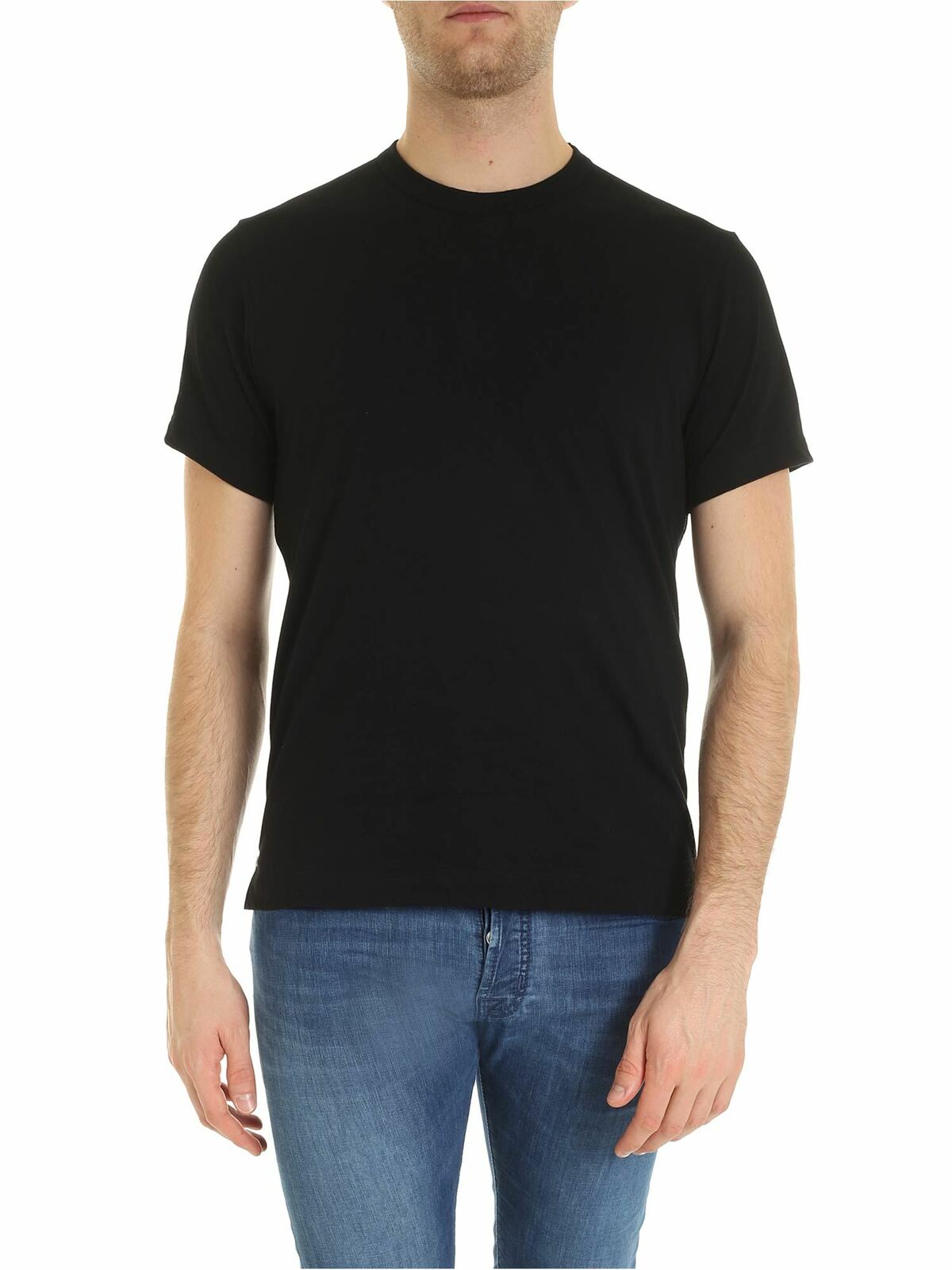 Shop Comme Des Garçons Shirt Side Zips T-shirt In Black