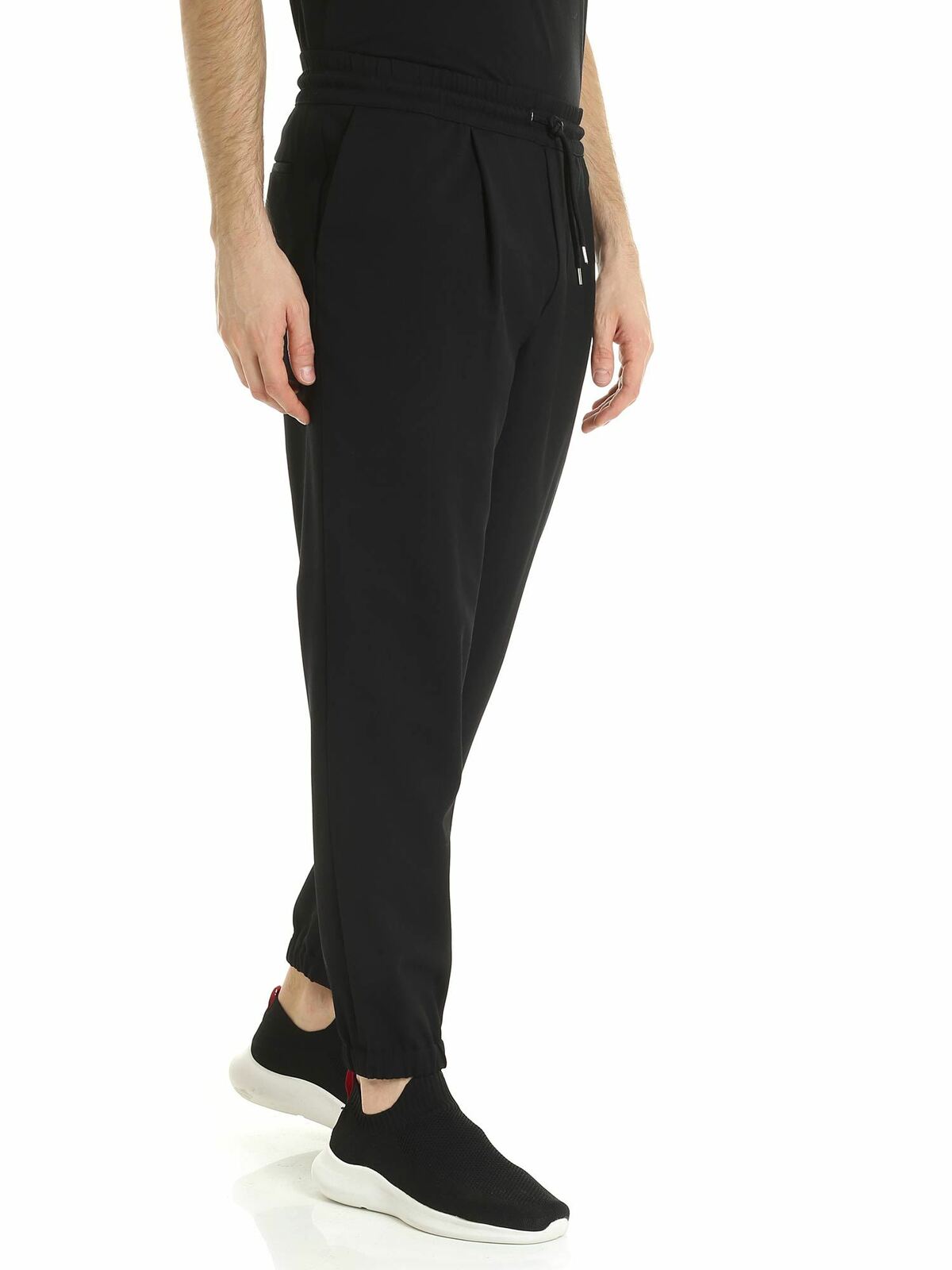 Shop Mcq By Alexander Mcqueen Pleated Trousers In Black In Negro