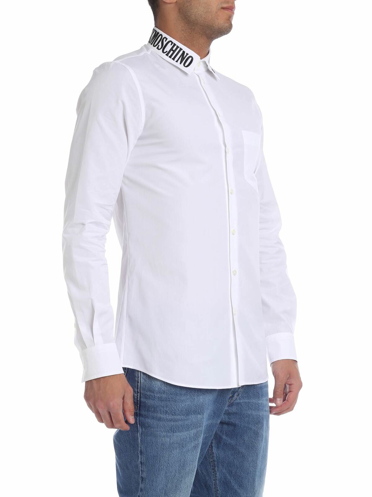 Shop Moschino Shirt Mmxix  In White In Blanco