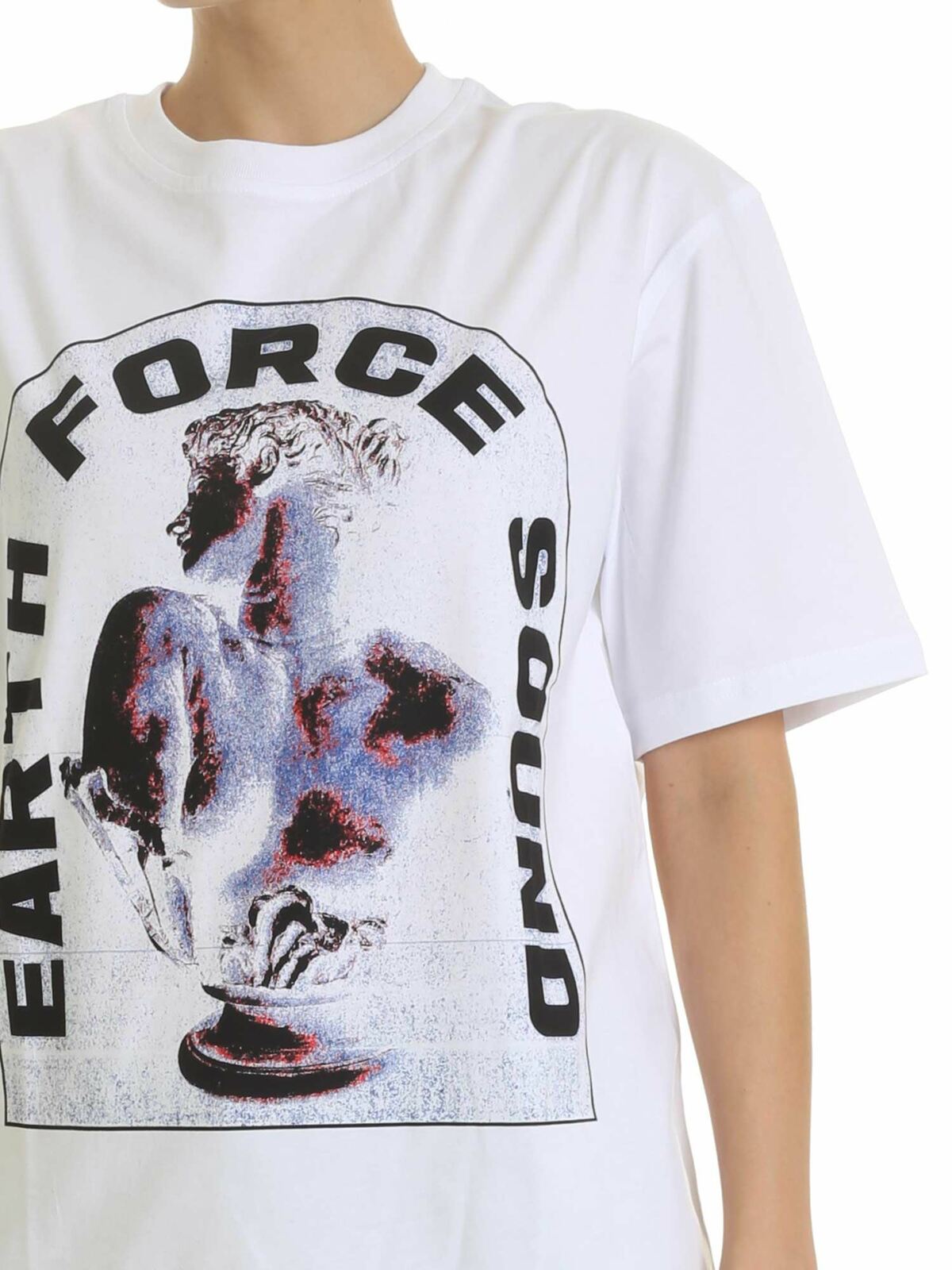 Shop Mcq By Alexander Mcqueen Earth Force Sound T-shirt In White