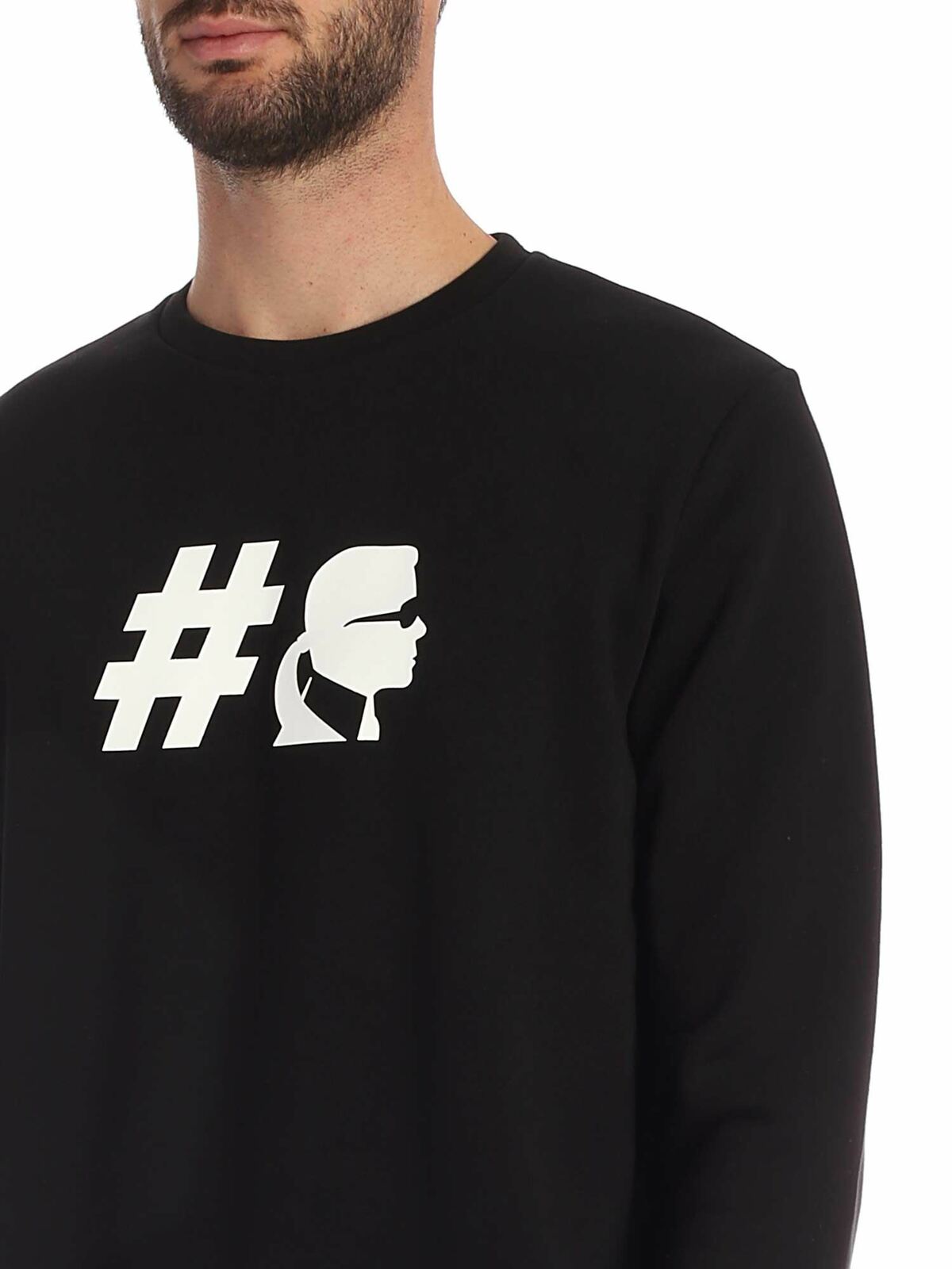 Shop Karl Lagerfeld Kameo Sweatshirt In Black