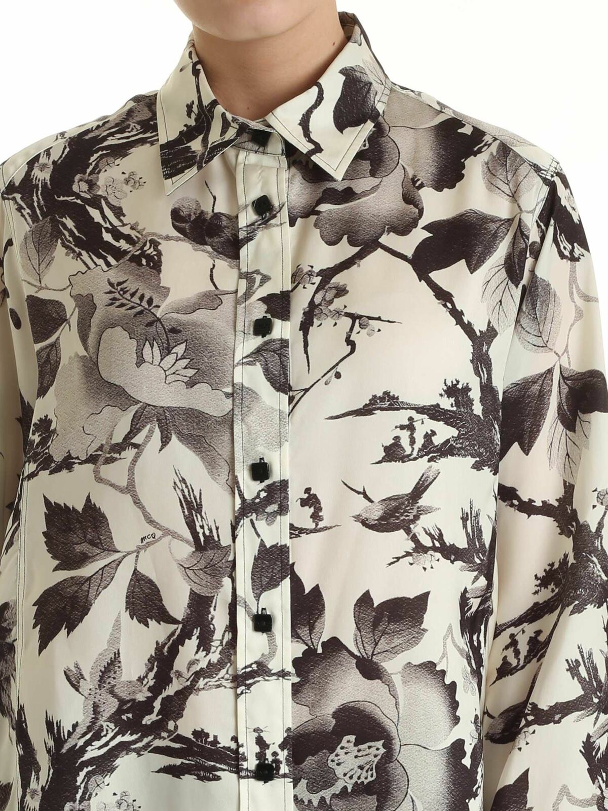 Shop Mcq By Alexander Mcqueen Yaemi Shirt In Cream Color In Crema