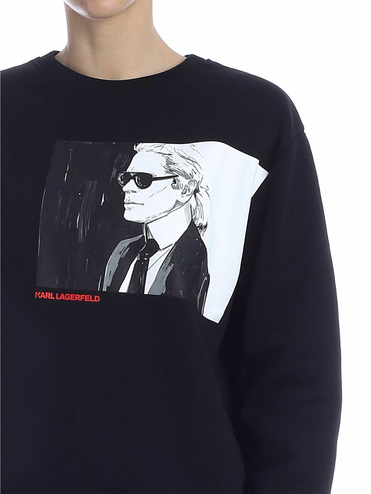 Shop Karl Lagerfeld Karl Legend Sweatshirt In Black