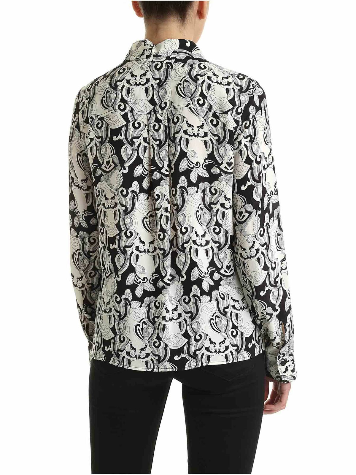 Shop See By Chloé Viscose And Silk Shirt In Black And White In Blanco