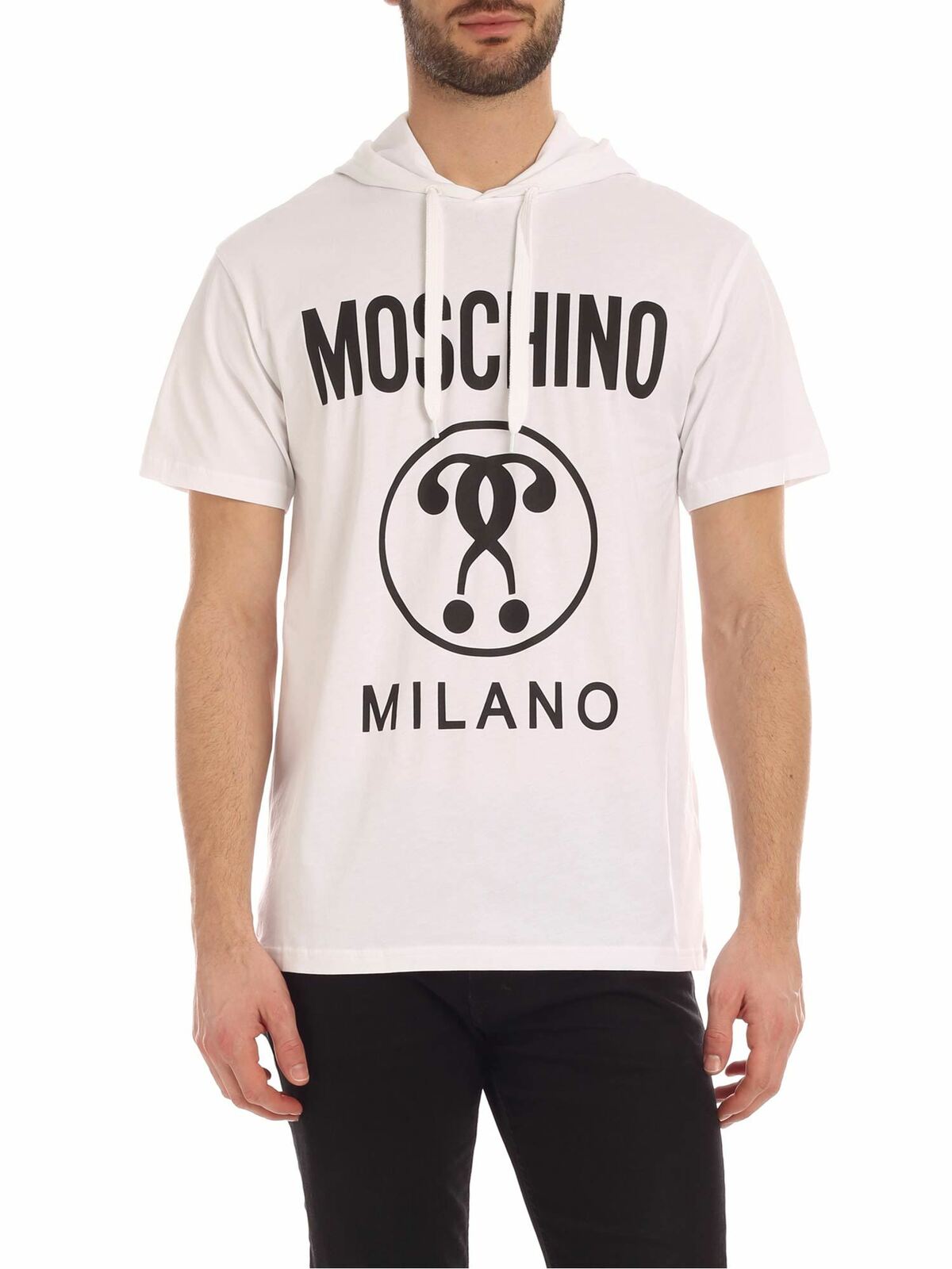 Moschino Double Question Mark T-shirt In White