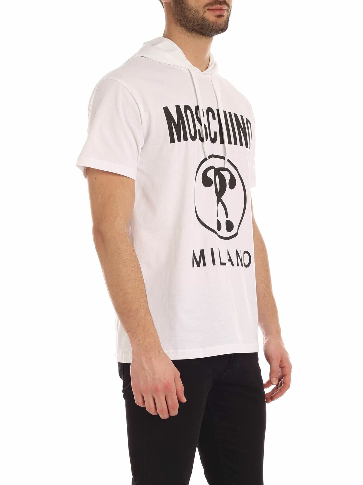 Shop Moschino Double Question Mark T-shirt In White
