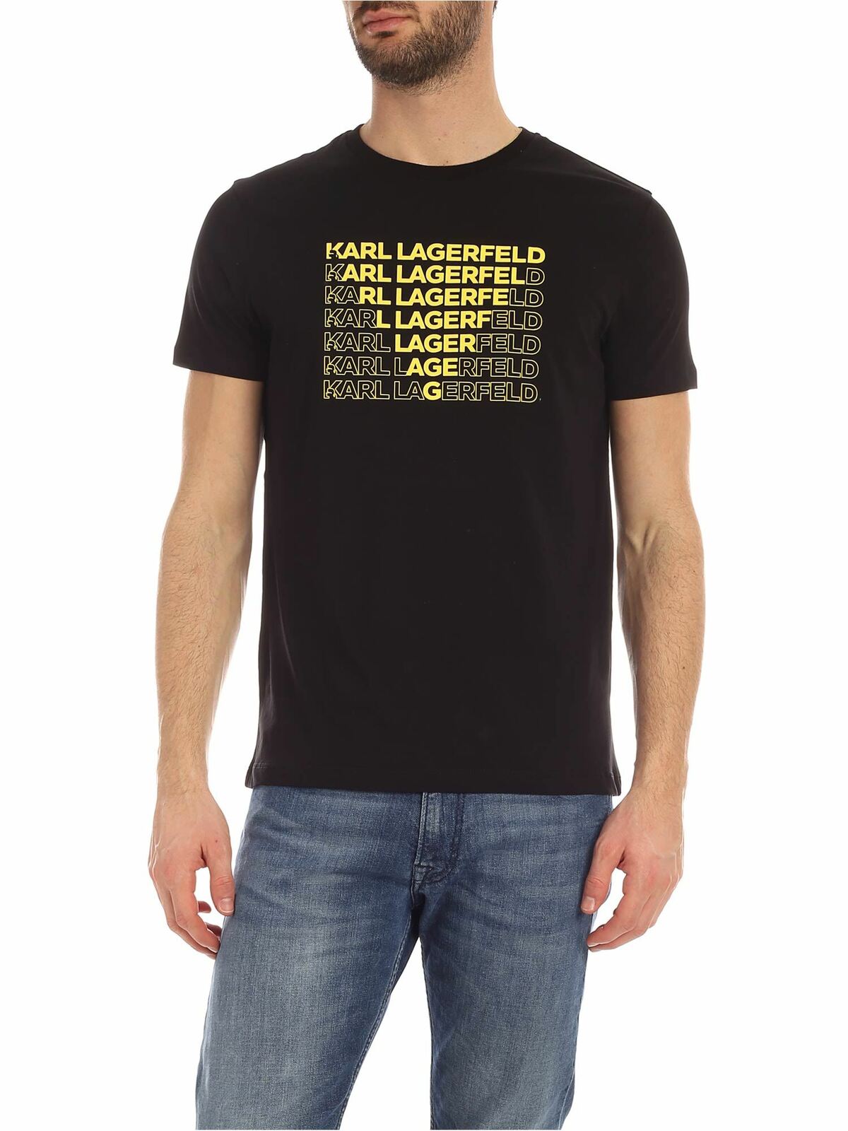 Karl Lagerfeld Karl Triangle Print T-shirt In Black