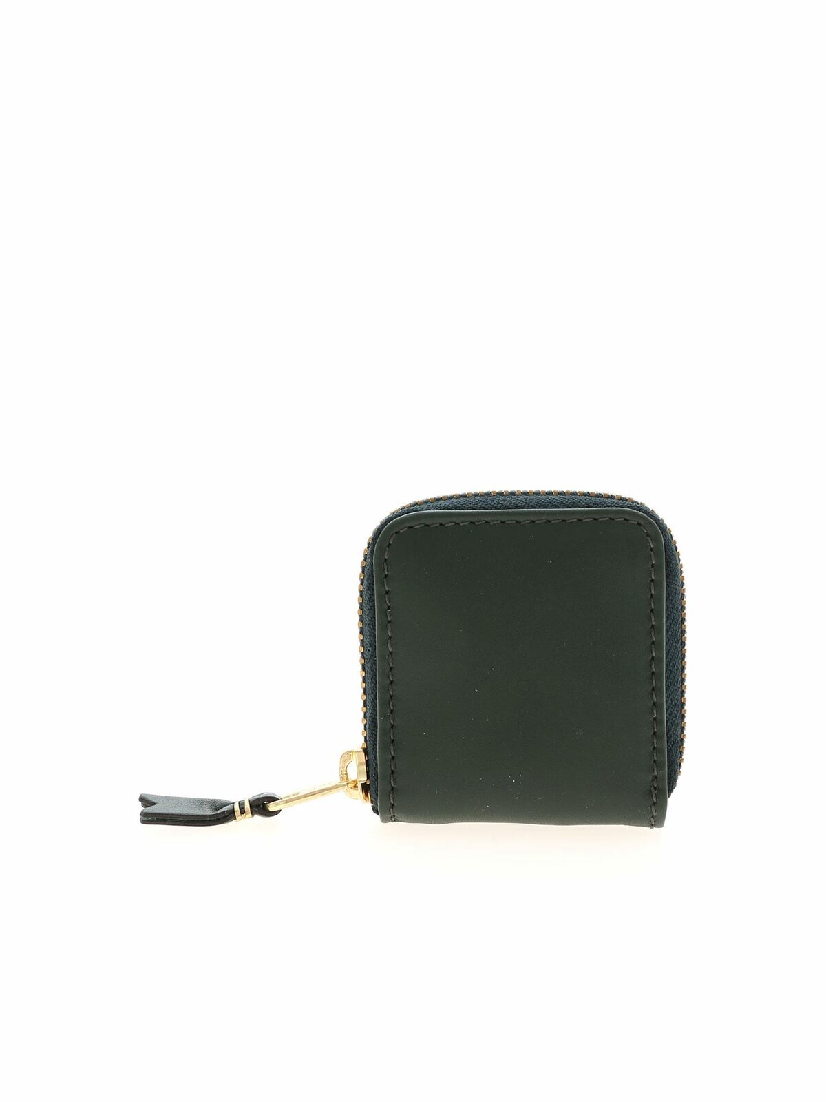 Comme Des Garçons Classic Leather Coin Purse In Dark Green