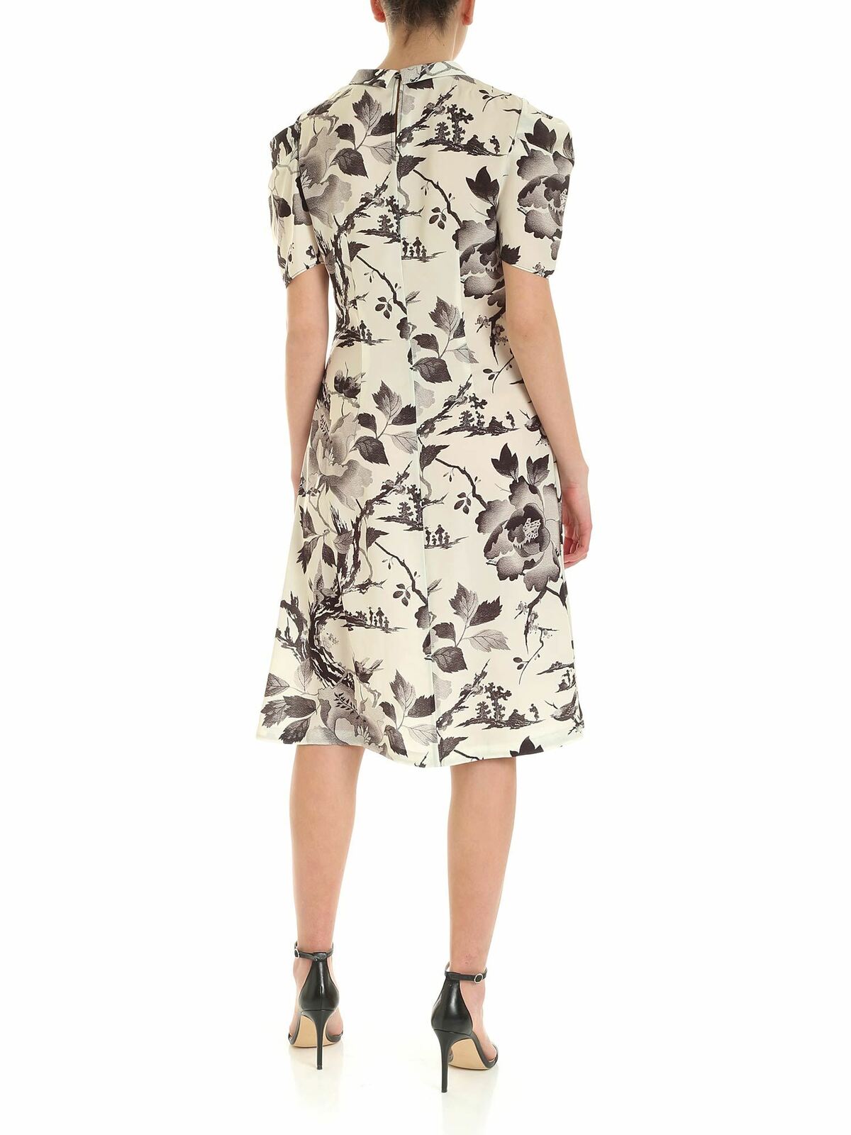 Shop Mcq By Alexander Mcqueen Satomi Dress In Ivory Color In Blanco