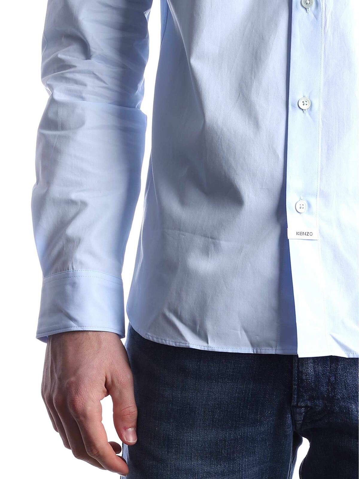 blue and black kenzo shirt
