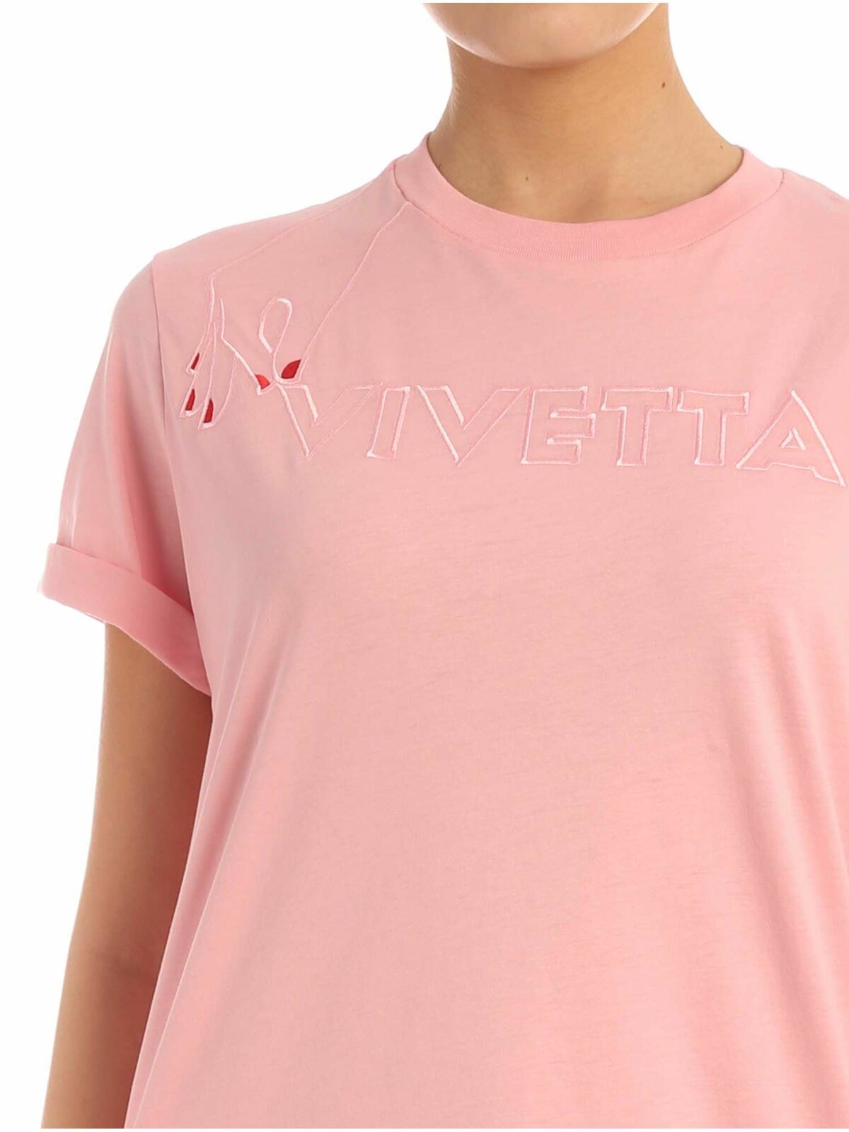 Shop Vivetta Vivietta Hand T-shirt In Pink