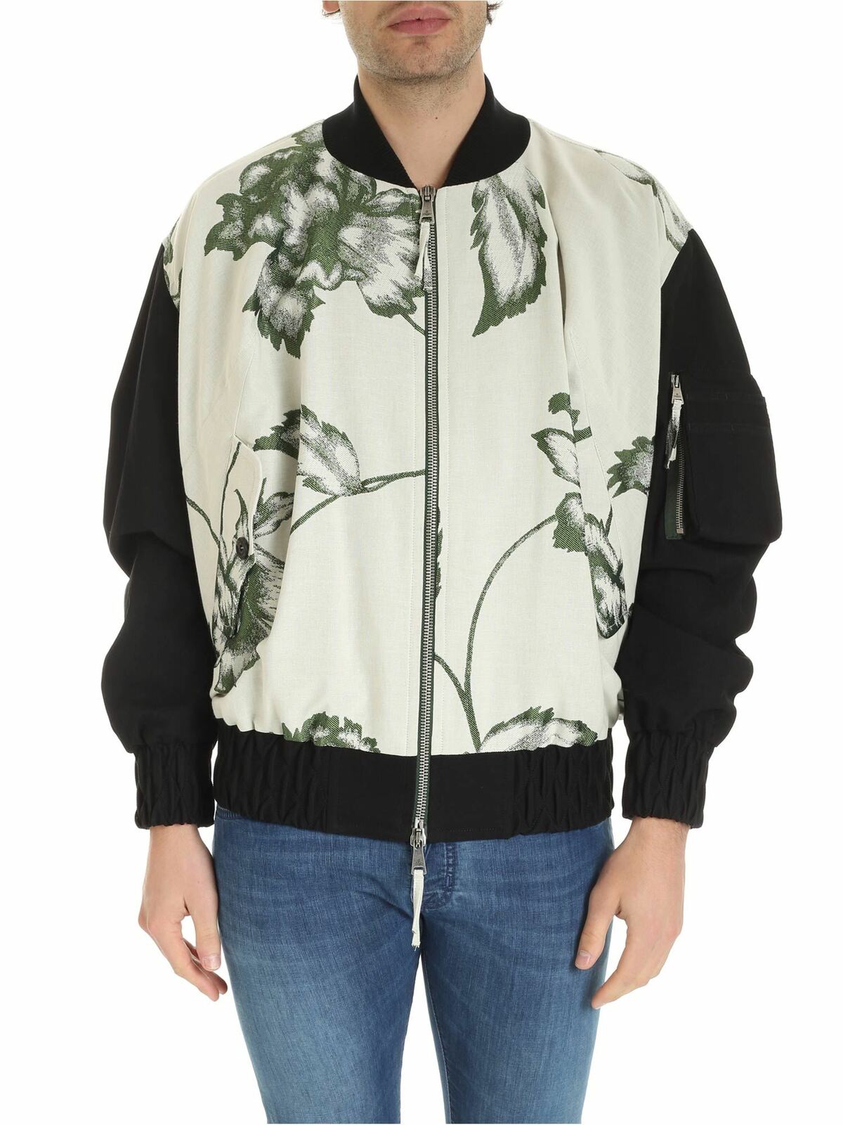 Vivienne Westwood Peony Oversize Bomber In Ivory Color In Blanco