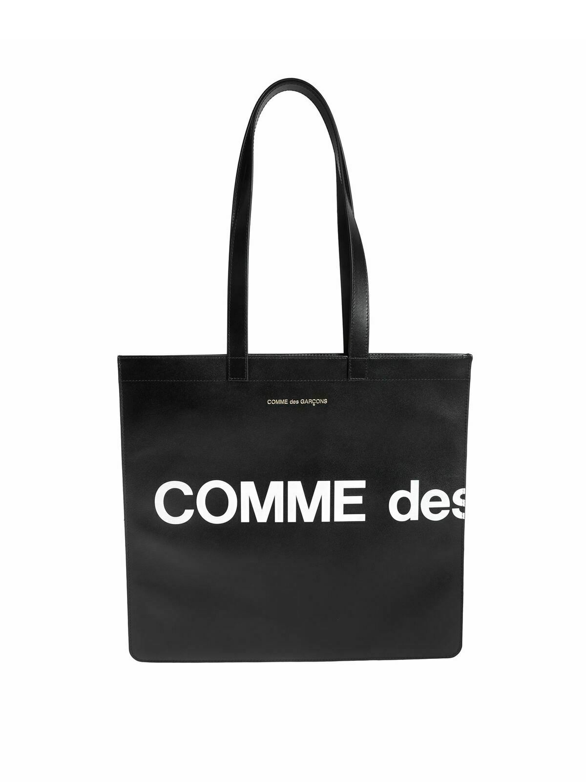 Shop Comme Des Garçons Huge Logo Shopping Bag In Black