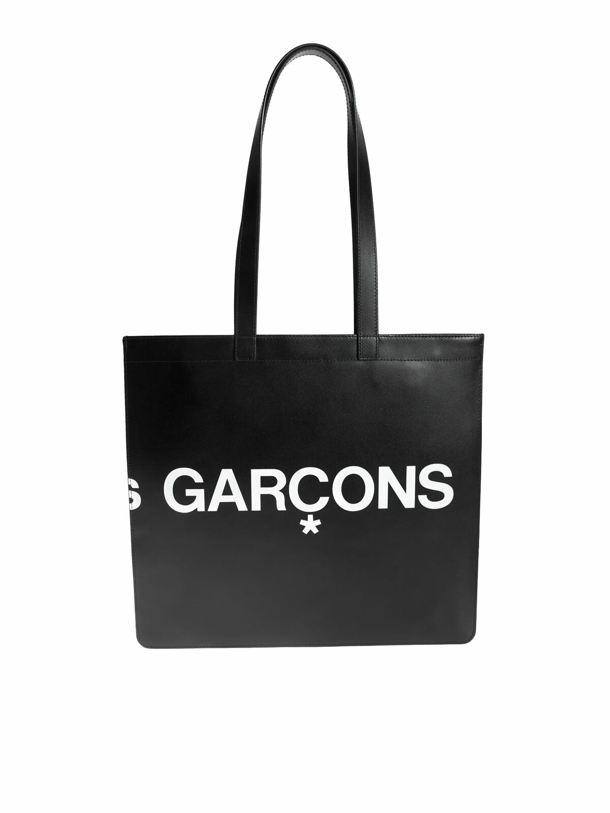 Shop Comme Des Garçons Huge Logo Shopping Bag In Black