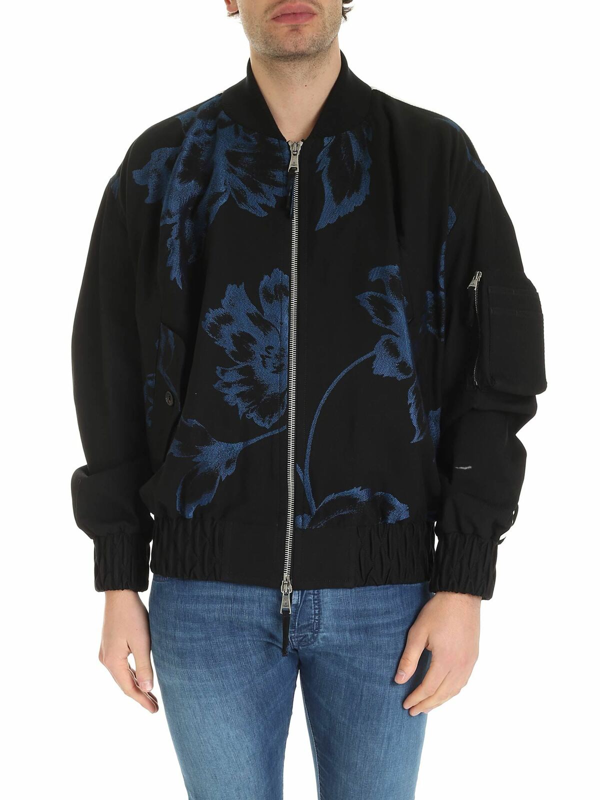 Vivienne Westwood Peony Oversize Bomber In Blue In Azul