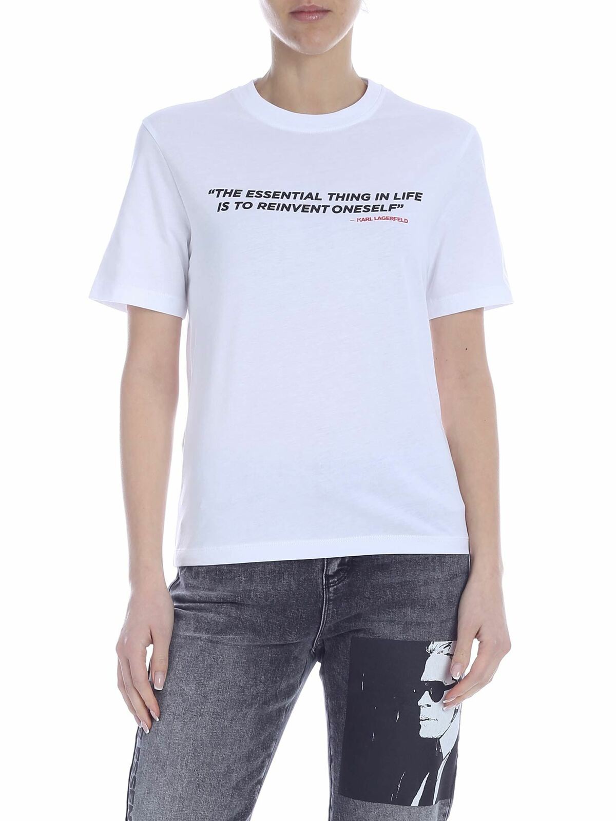 Karl Lagerfeld Karl Legend Karlism T-shirt In White